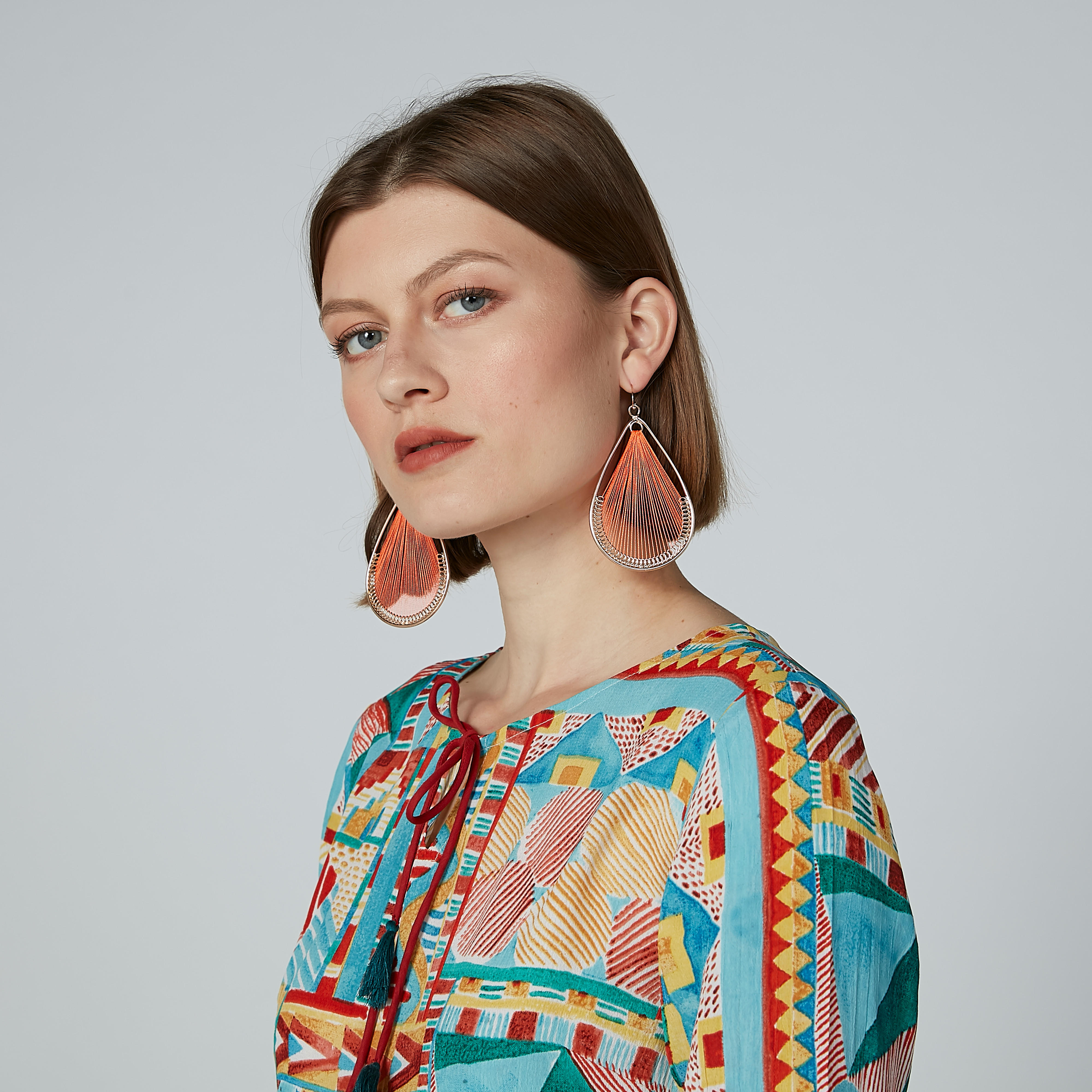Embellished Dangling Earrings with Fish Hook-women-watchesandjewellery-jewellery-earrings-image-2