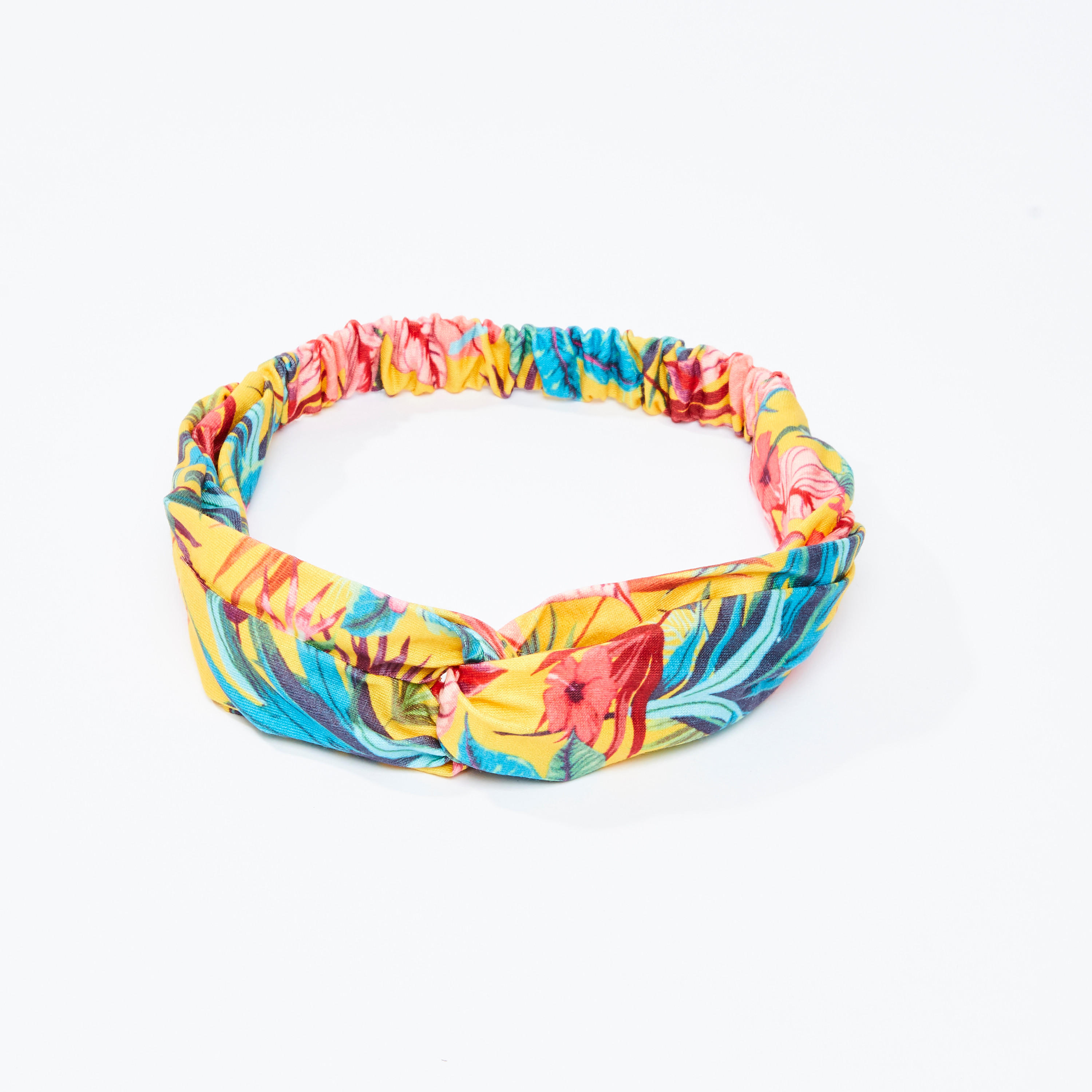 شريطة رأس مزينة بعقدة وطبعات زهرية-women-hairaccessories-image-1