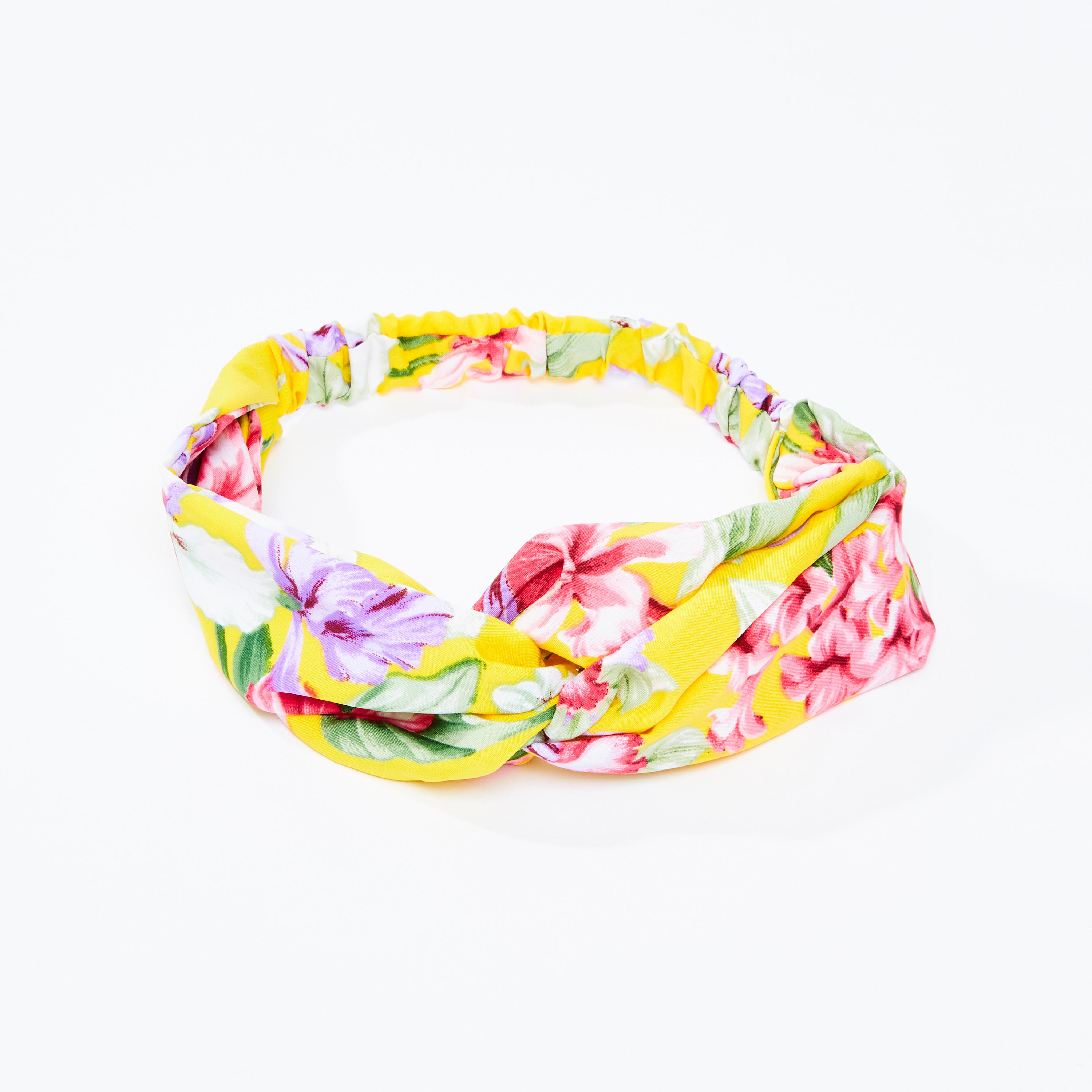شريطة رأس مزينة بعقدة وطبعات زهرية-women-hairaccessories-image-1