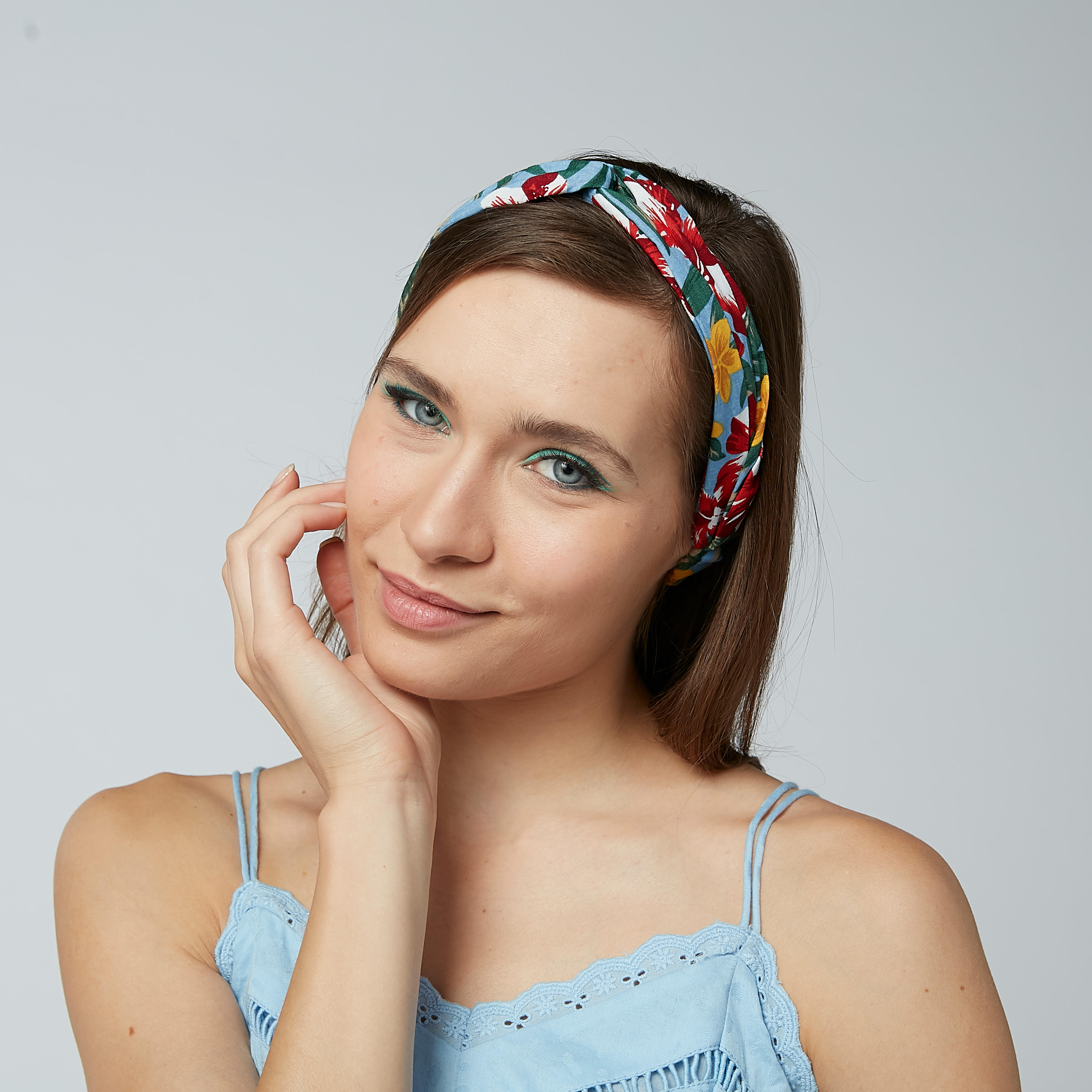 Floral Printed Headband with Knot Detail-women-hairaccessories-image-2