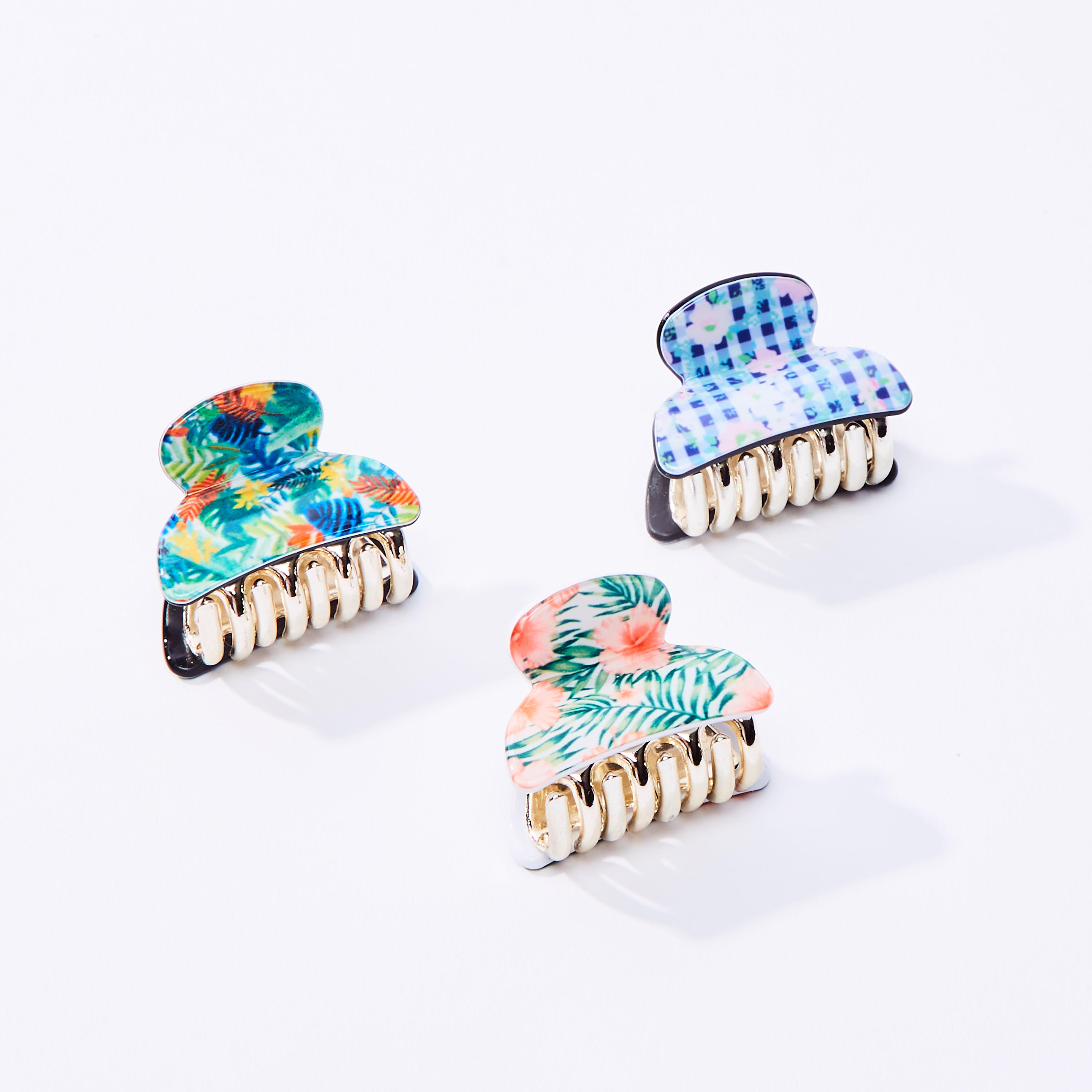 مشبك شعر بطبعات - طقم من 3 قطع-women-hairaccessories-image-1