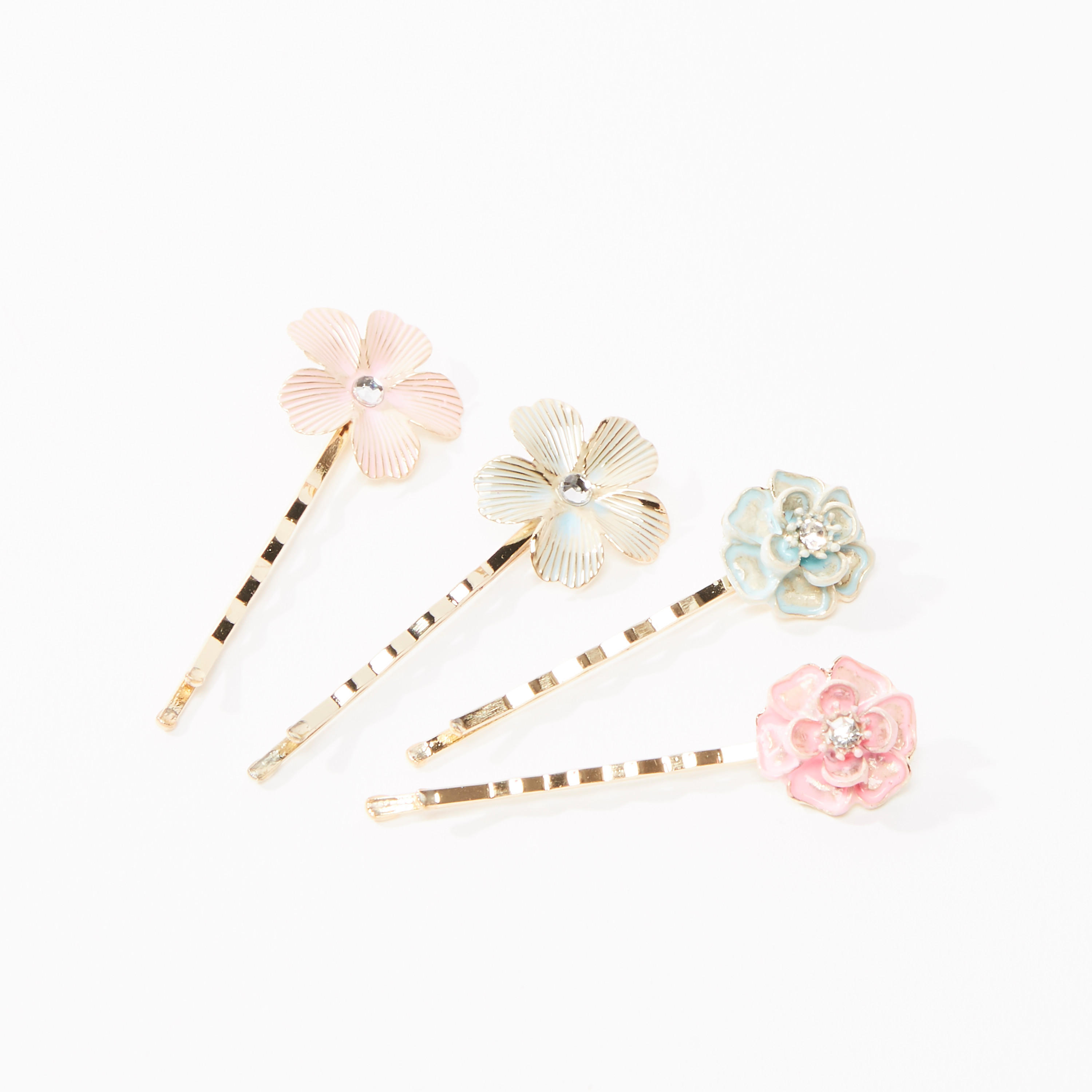 دبوس شعر بتفاصيل أزهار - مجموعة من 4 قطع-women-hairaccessories-image-1