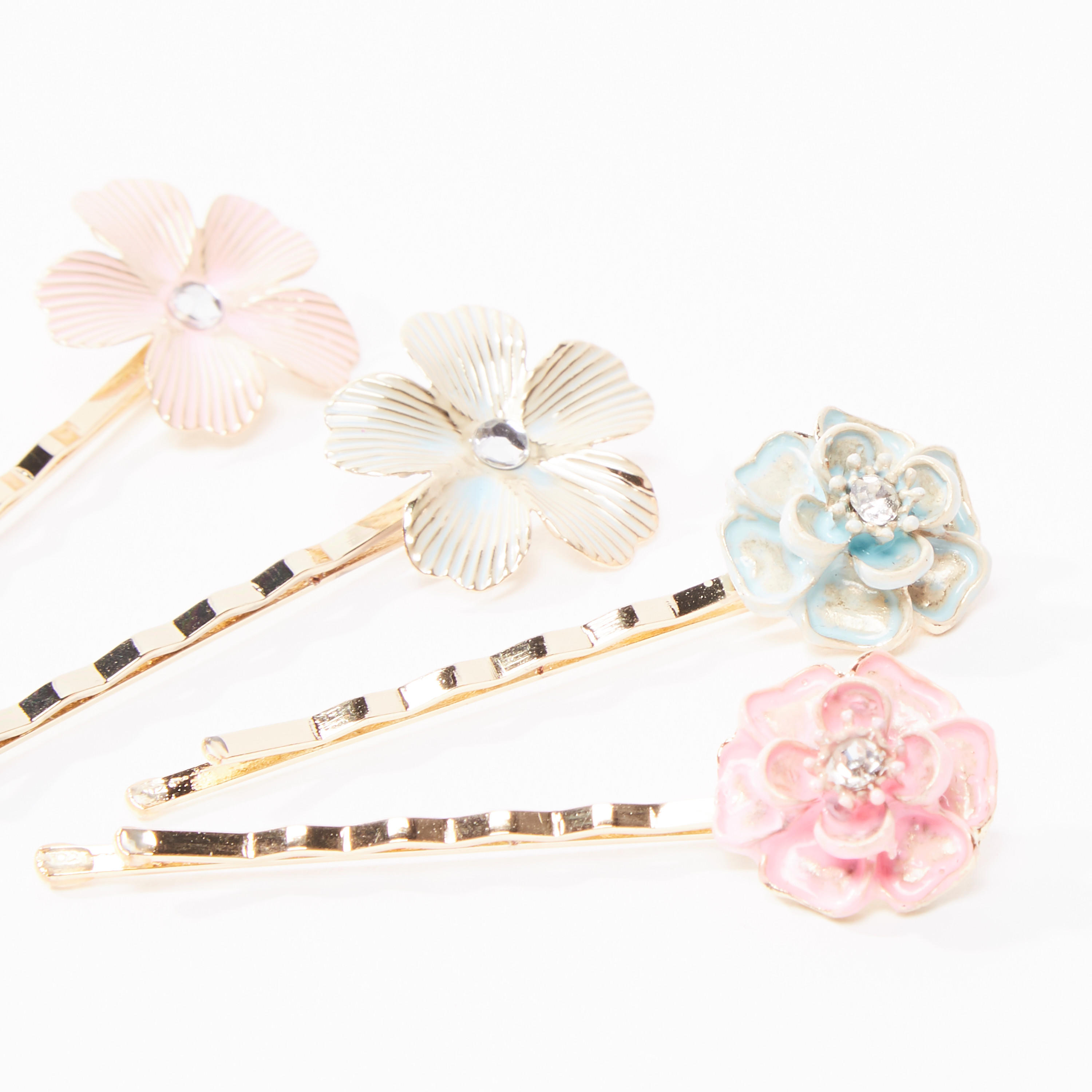 دبوس شعر بتفاصيل أزهار - مجموعة من 4 قطع-women-hairaccessories-image-3
