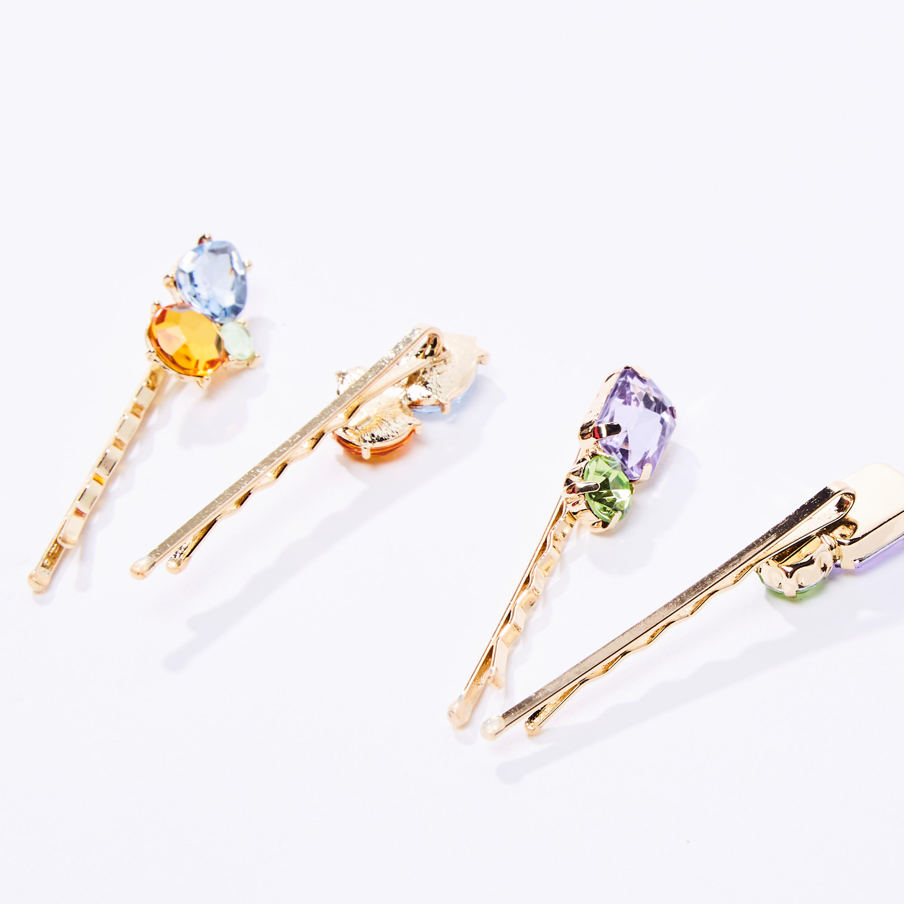 دبابيس شعر مرصّعة بتزيينات - طقم من 4 قطع-women-hairaccessories-image-3