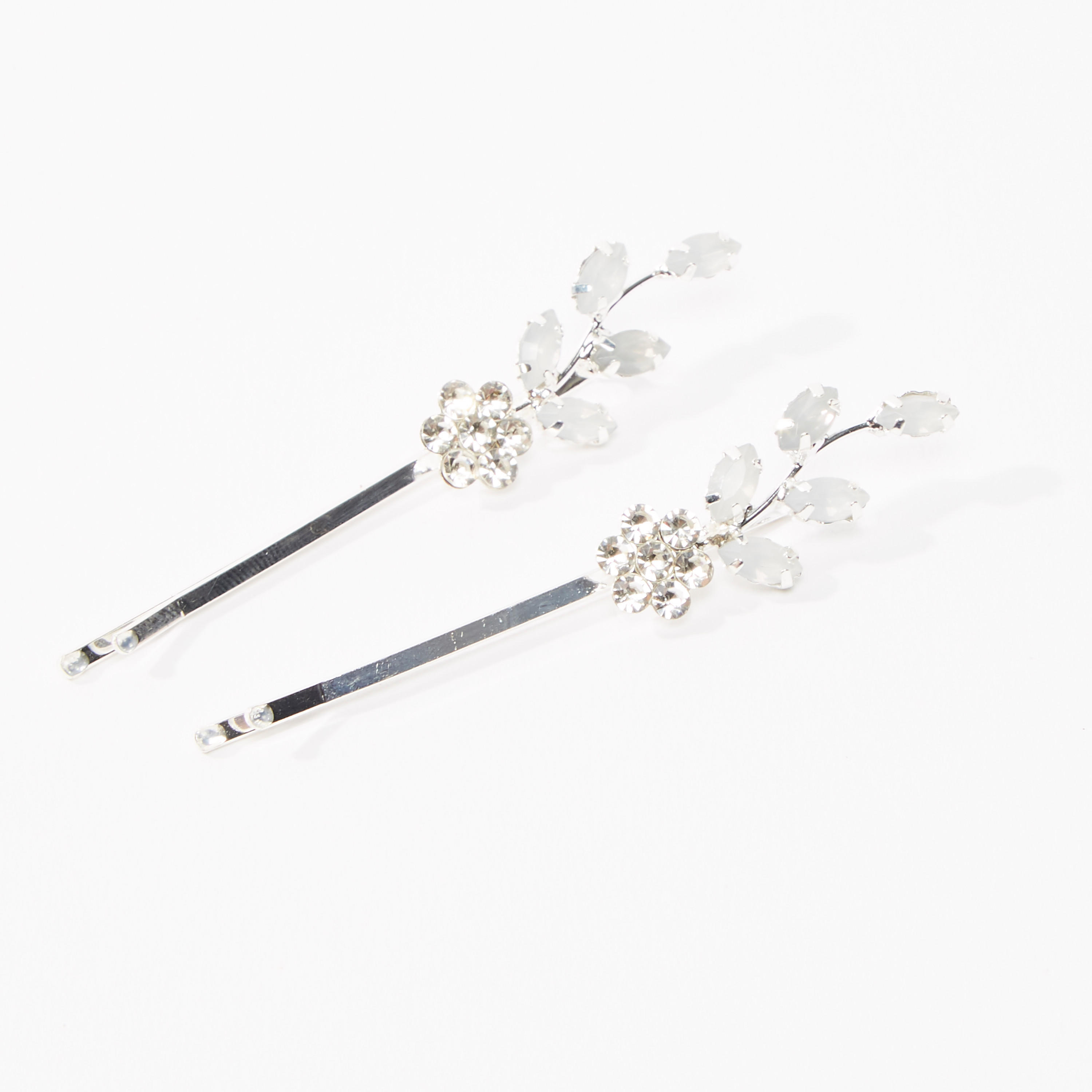 دبوس شعر مرصّع بتزيينات زهرية - طقم من قطعتين-women-hairaccessories-image-1