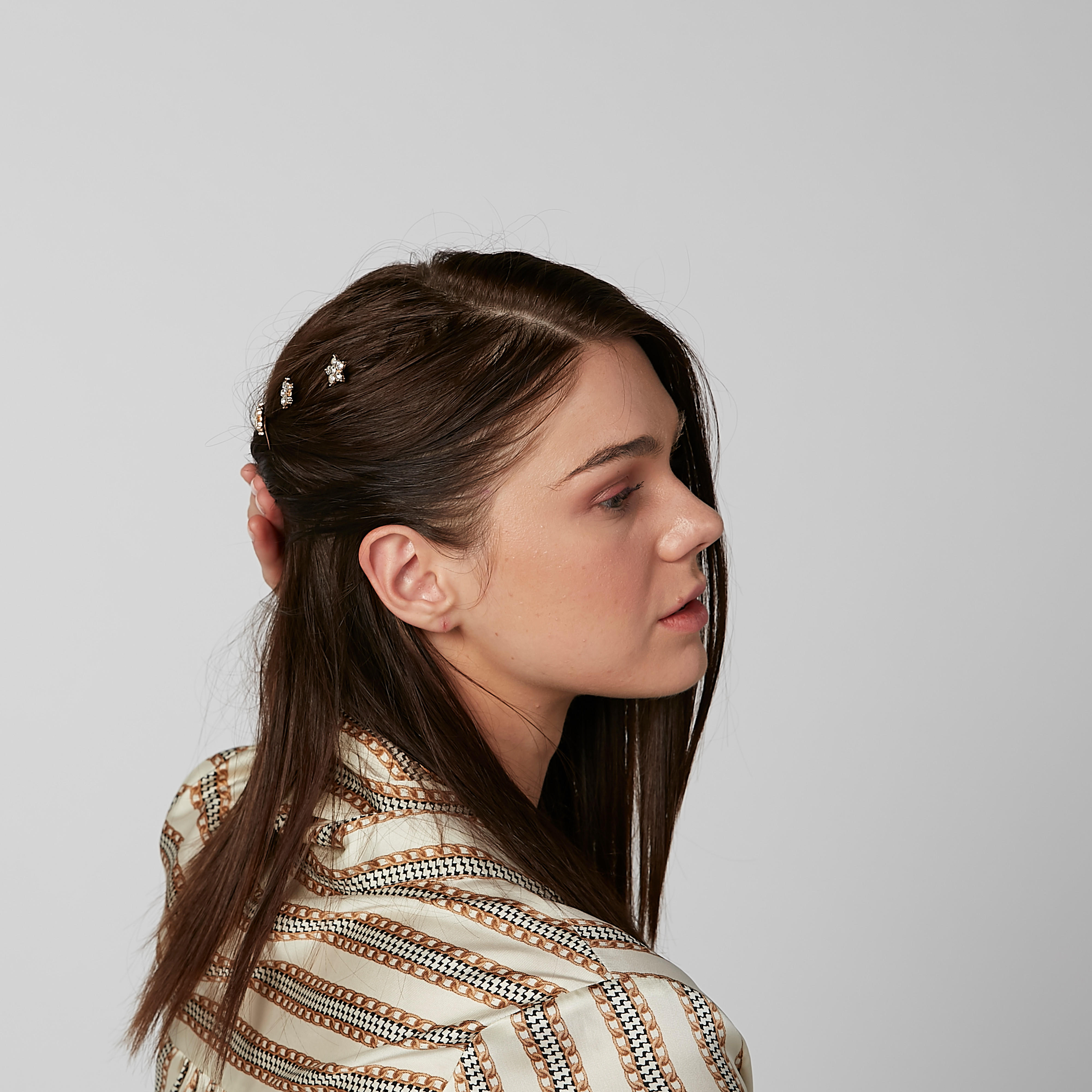 Set of 3 - Studded Applique Detail Hairpins-women-hairaccessories-image-2