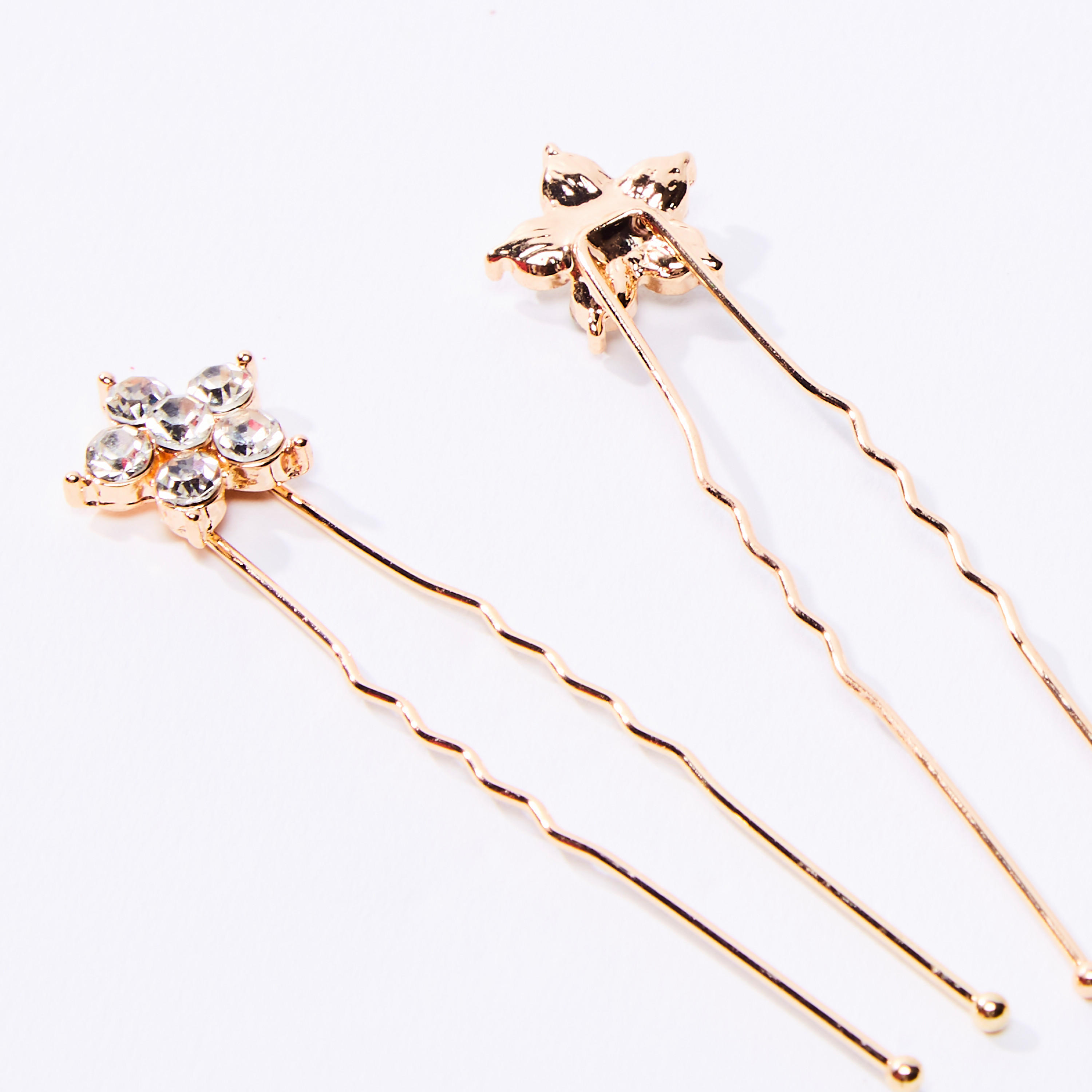 Set of 3 - Studded Applique Detail Hairpins-women-hairaccessories-image-3