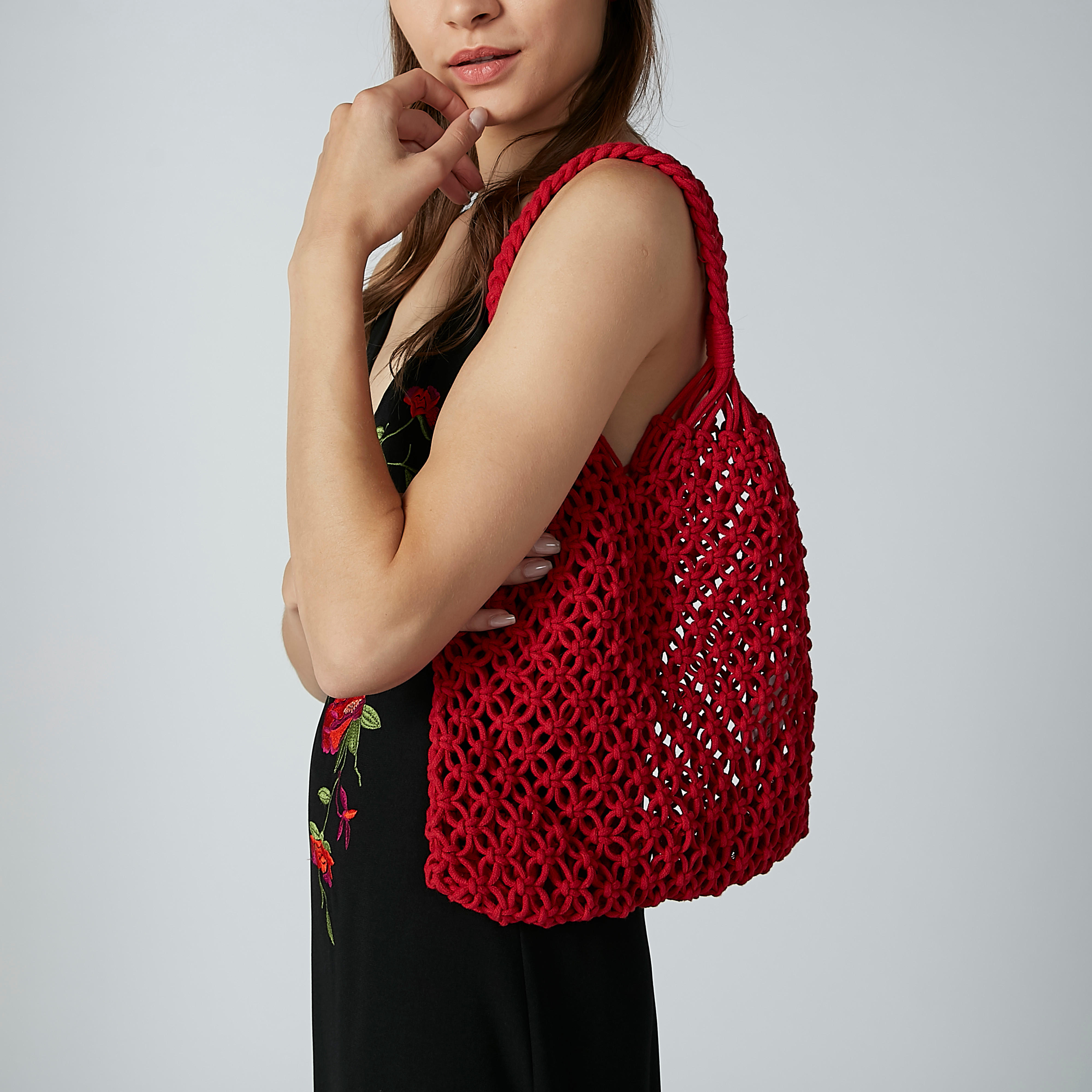 حقيبة يد بارزة الملمس بمقبض مزدوج-women-bagsandwallets-handbags-image-4