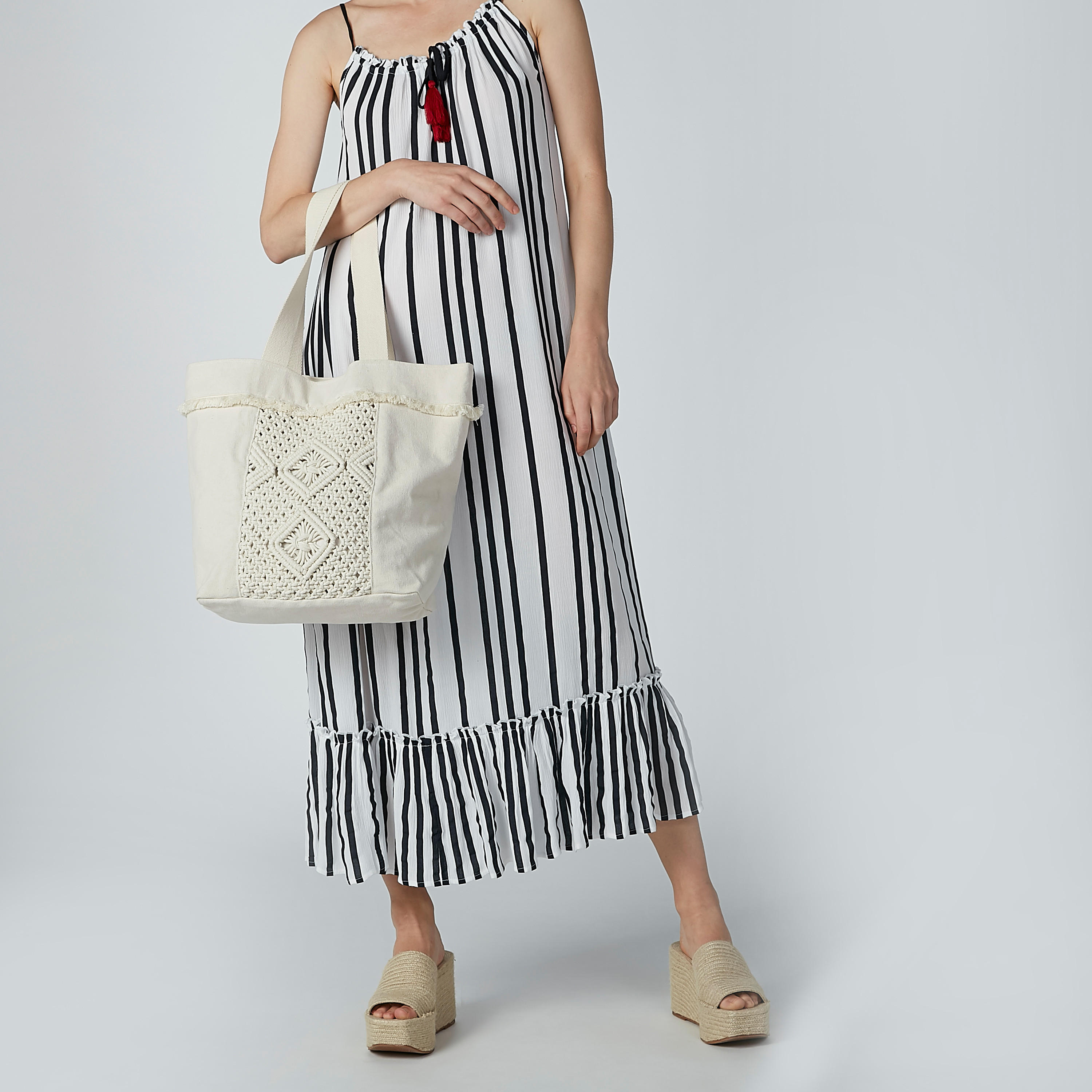 حقيبة يد بارزة الملمس بزر إغلاق مغناطيسي ومقابض مزدوجة-women-bagsandwallets-handbags-image-2