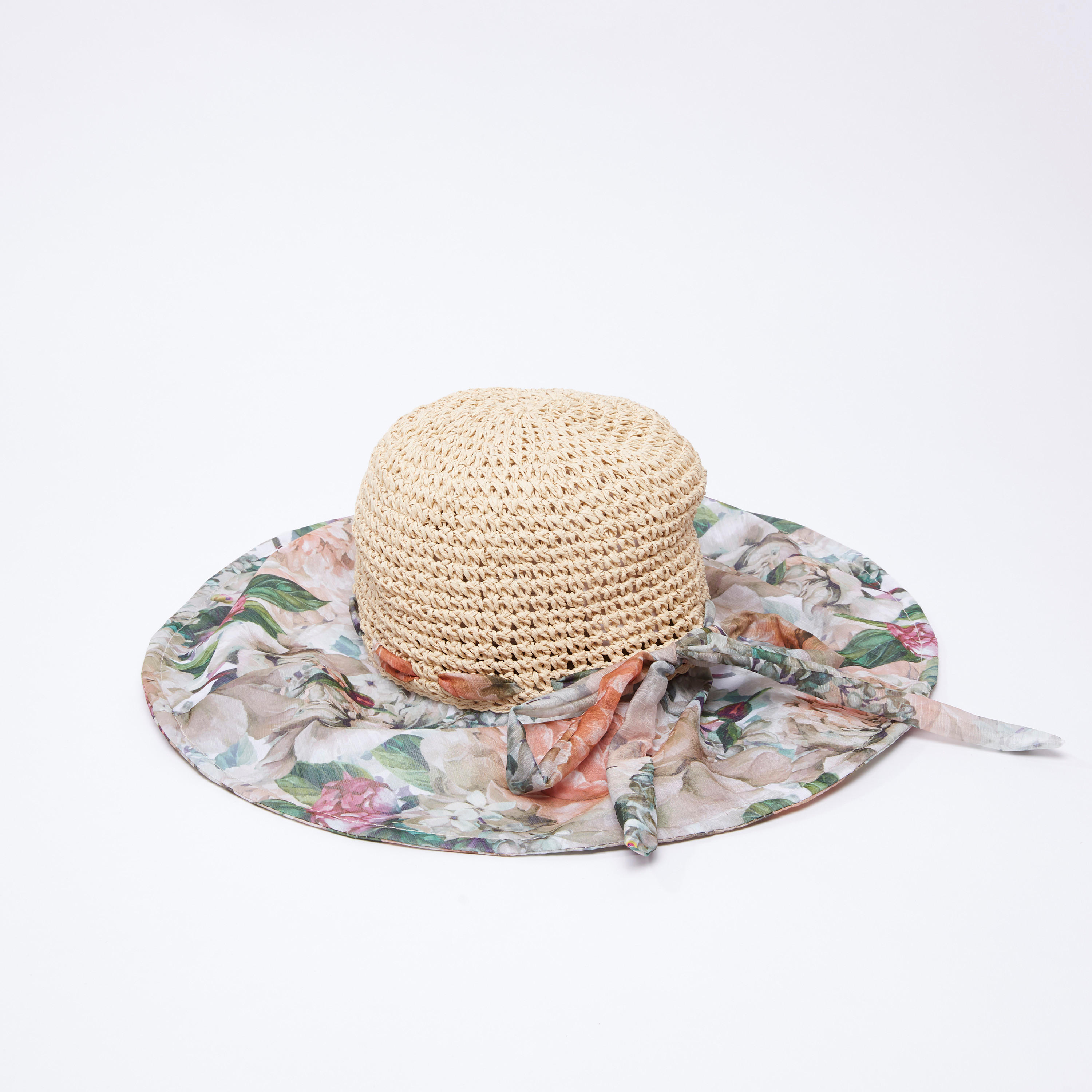 قبعة مزينة بعقدة وطبعات زهرية-women-clothingaccessories-capsandhats-image-3