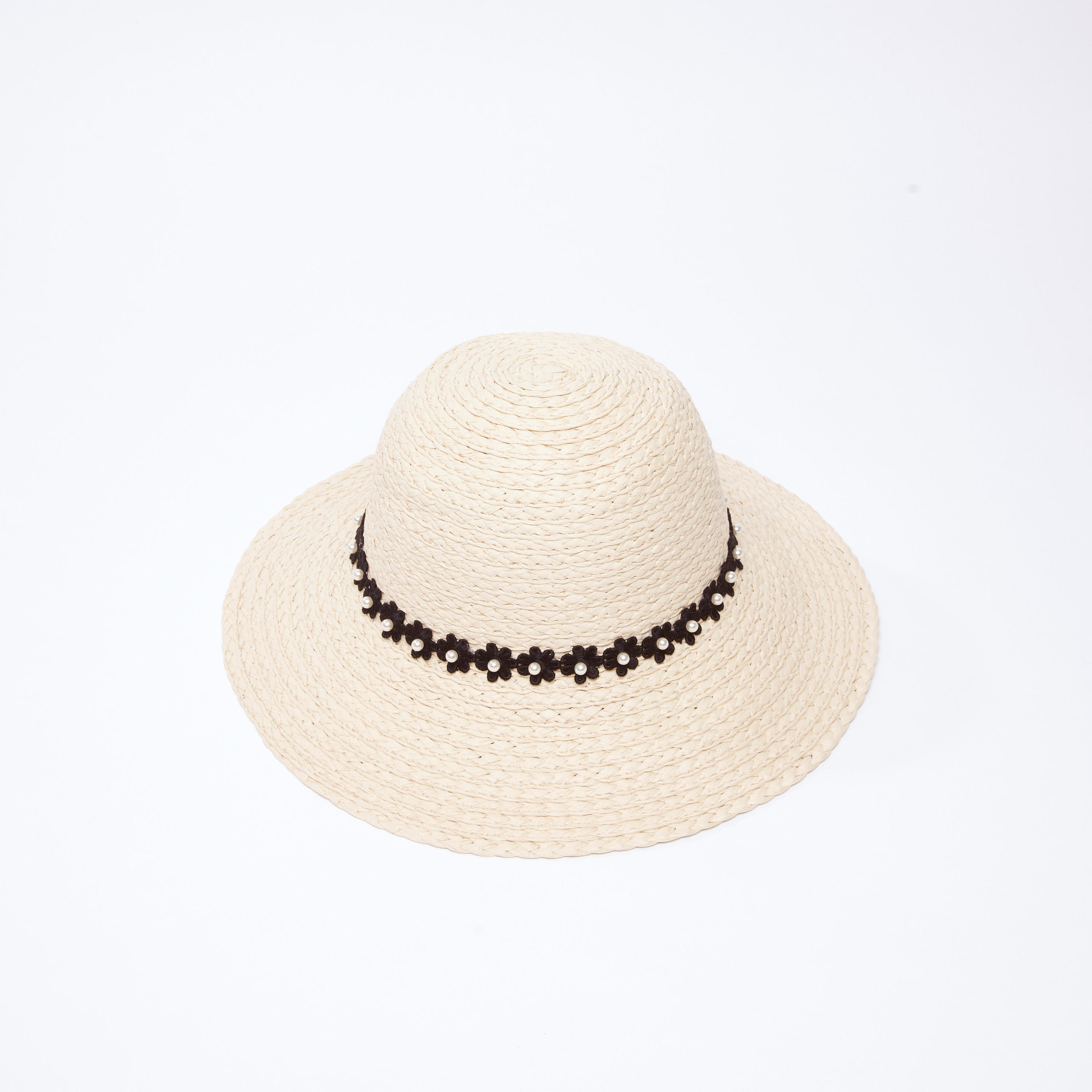 قبعة  مزينة بالأزهار واللؤلؤ-women-clothingaccessories-capsandhats-image-3