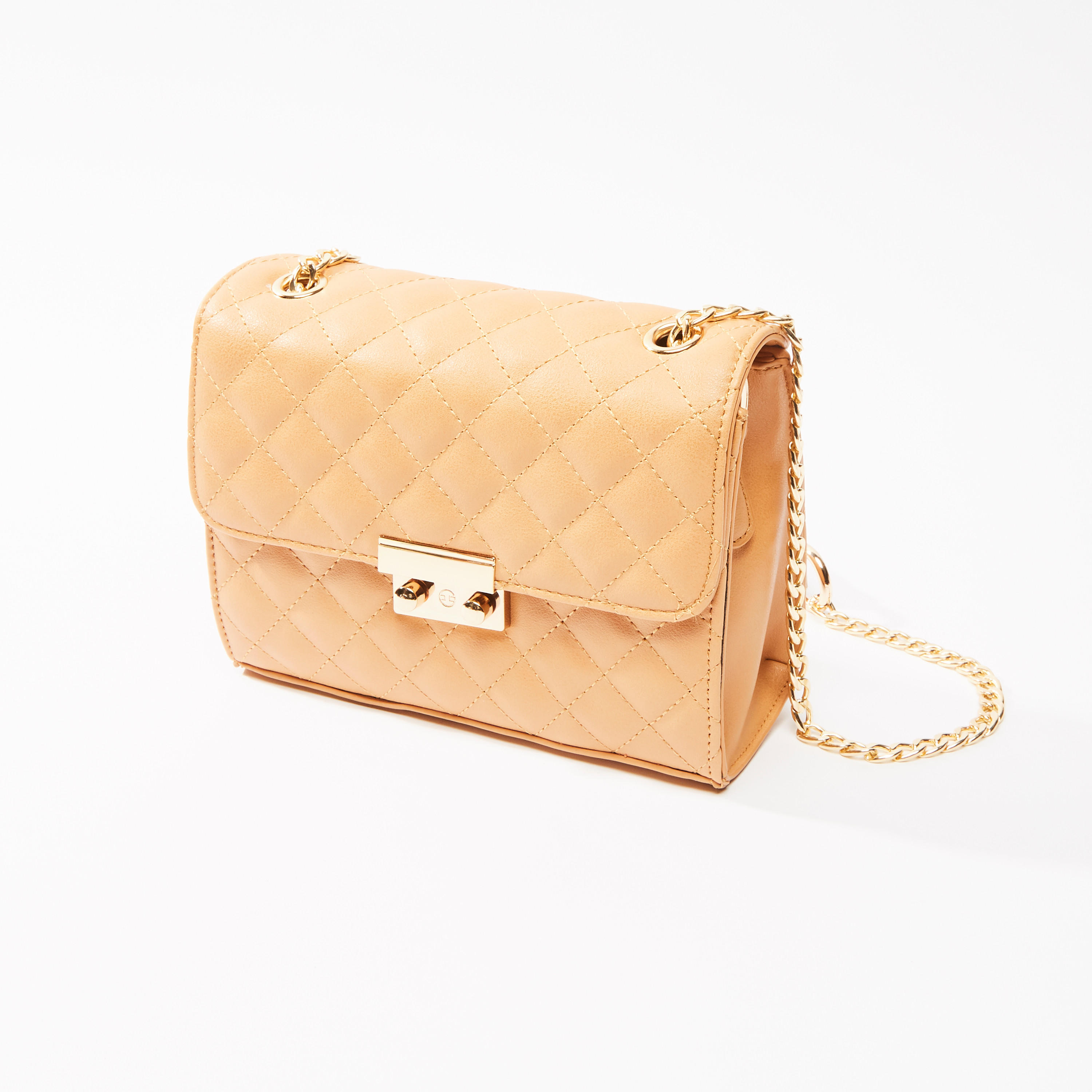 شنطة كروس بودي بارزة الملمس بسلسلة ميتاليك-women-bagsandwallets-handbags-image-1