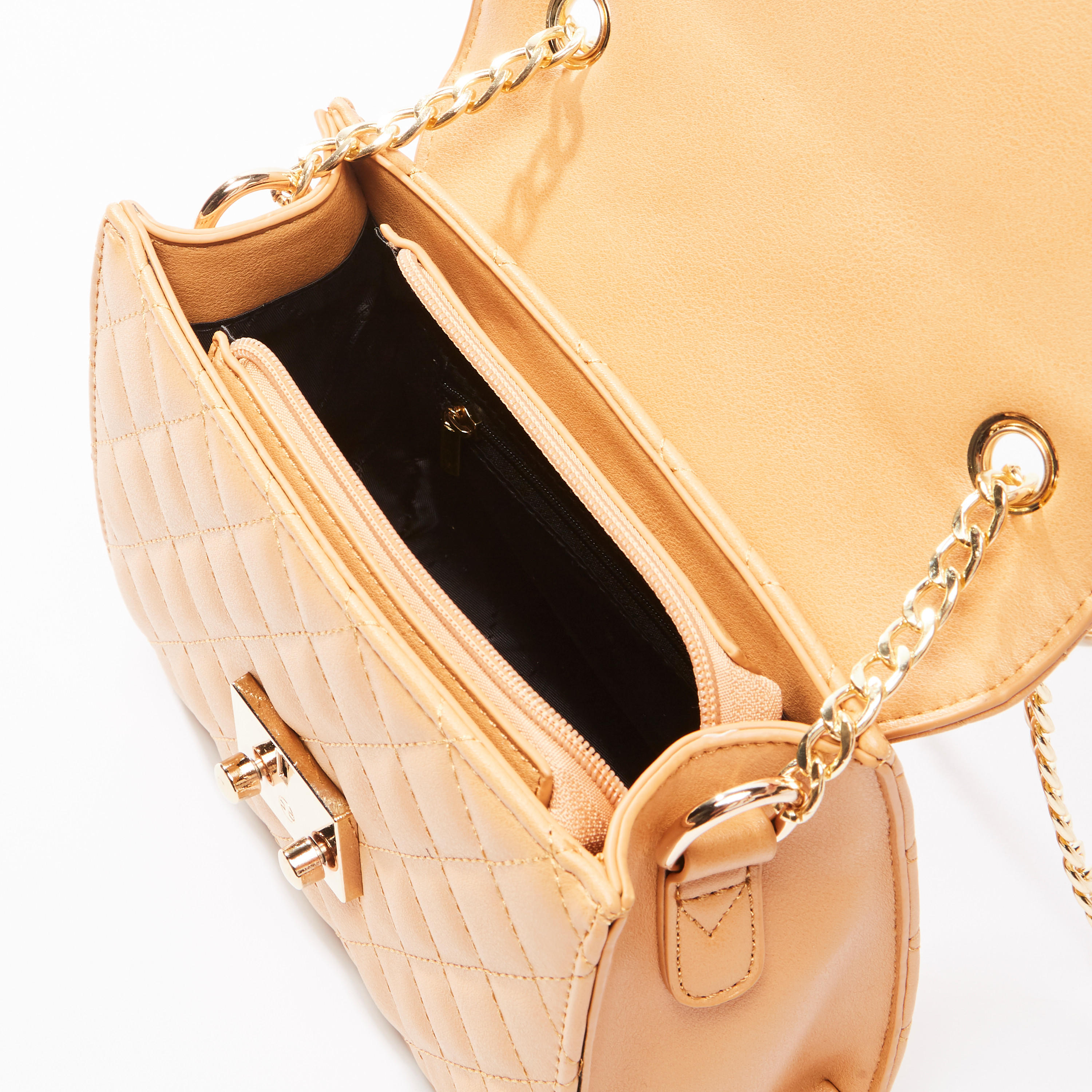 شنطة كروس بودي بارزة الملمس بسلسلة ميتاليك-women-bagsandwallets-handbags-image-4