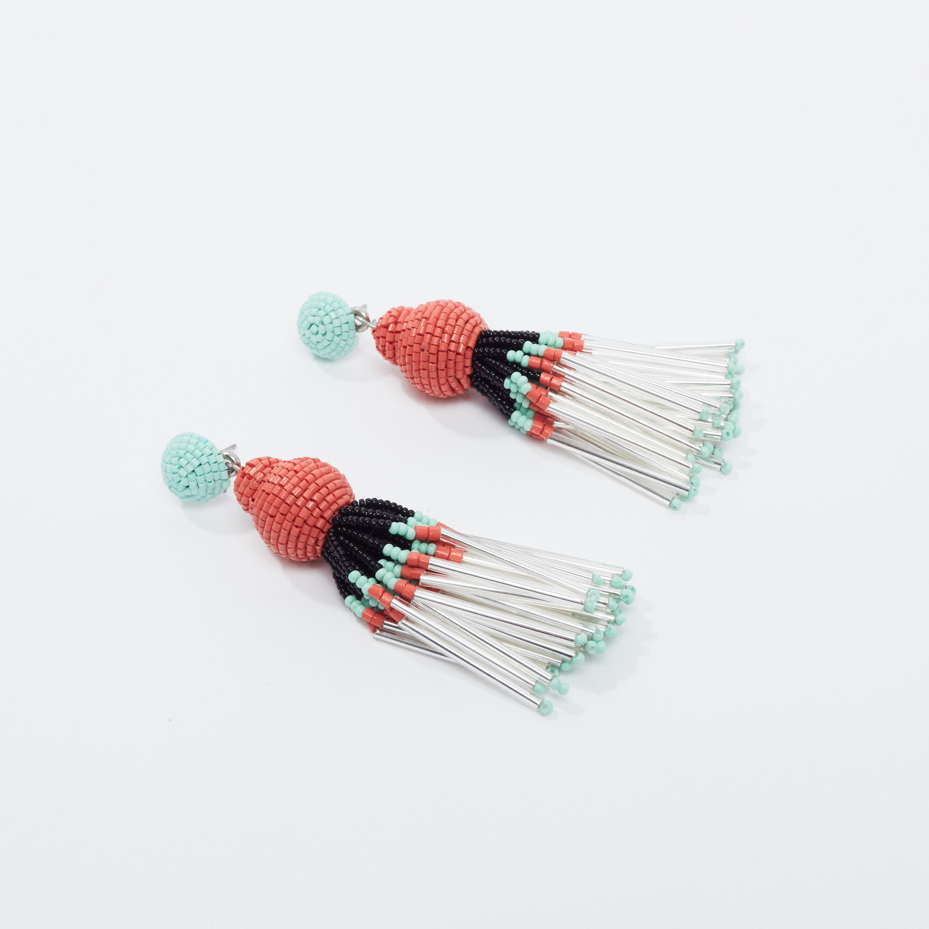 Beaded Dangling Earrings with Pushback Closure-women-watchesandjewellery-jewellery-earrings-image-1