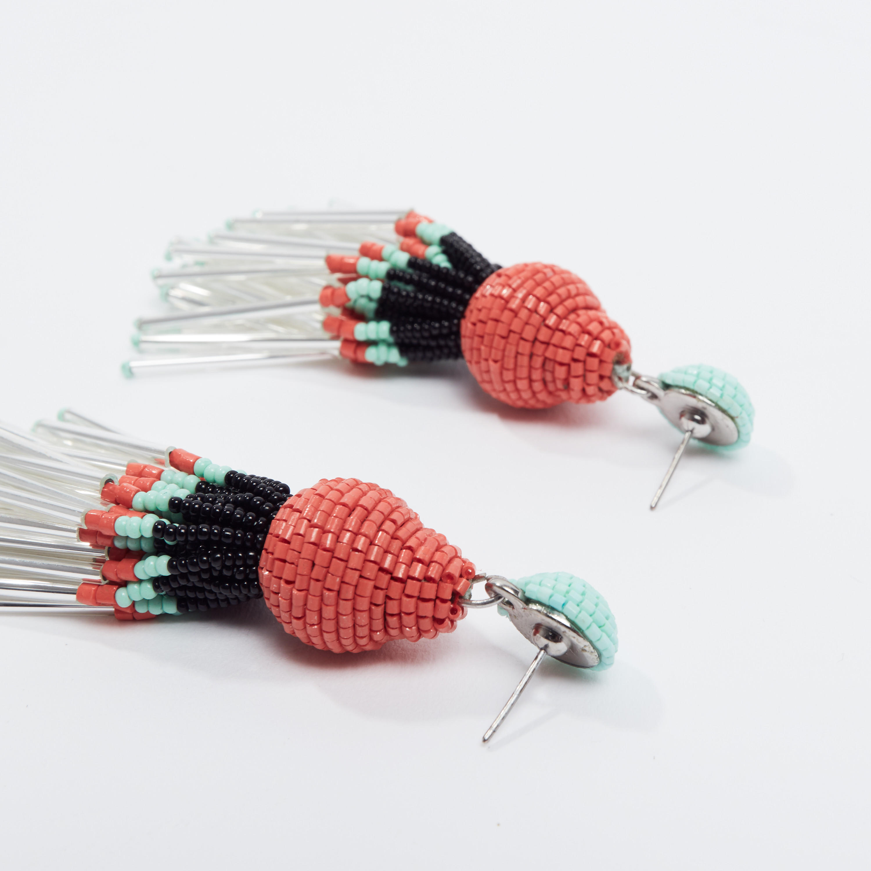 Beaded Dangling Earrings with Pushback Closure-women-watchesandjewellery-jewellery-earrings-image-3