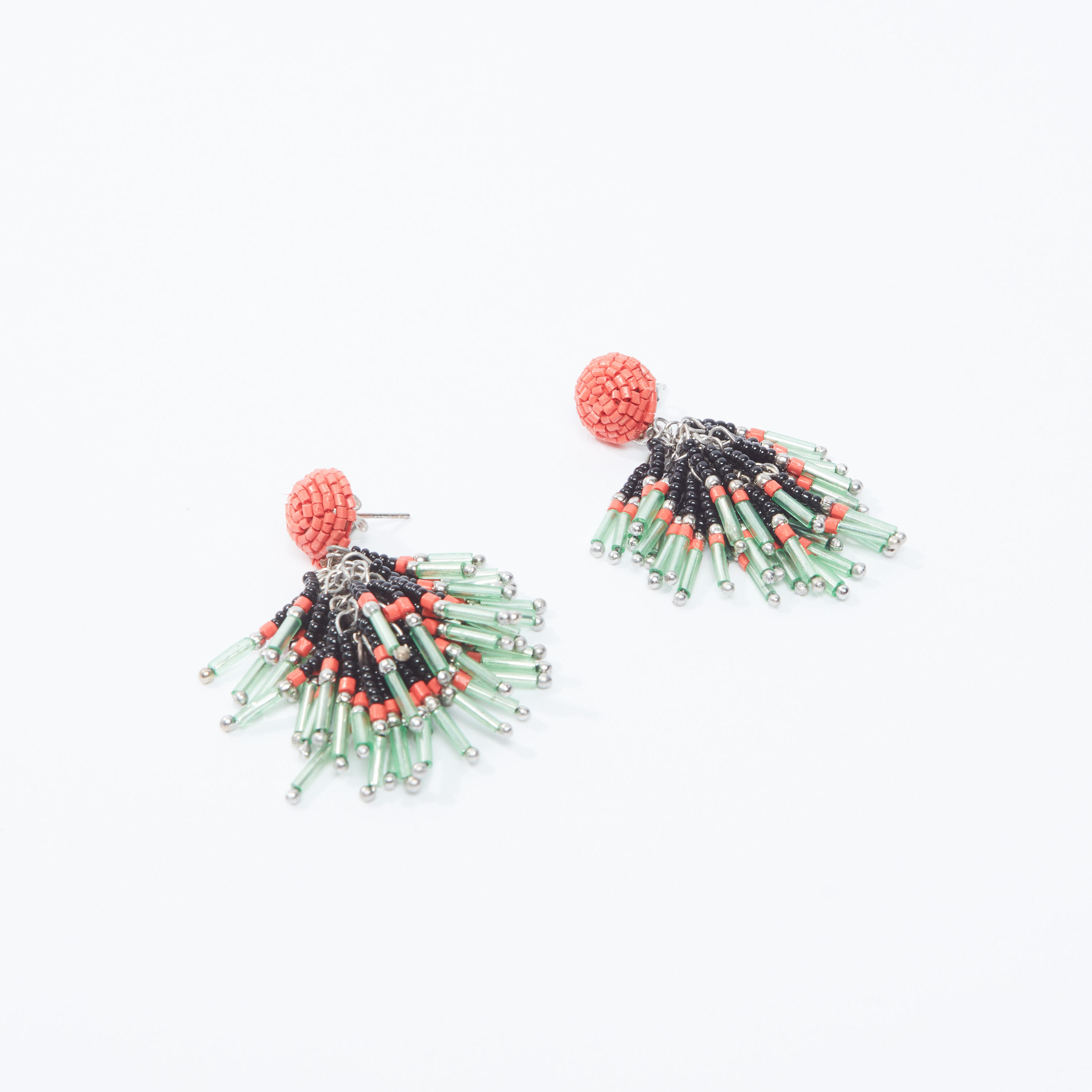 Beaded Dangling Earrings with Pushback Closure-women-watchesandjewellery-jewellery-earrings-image-1