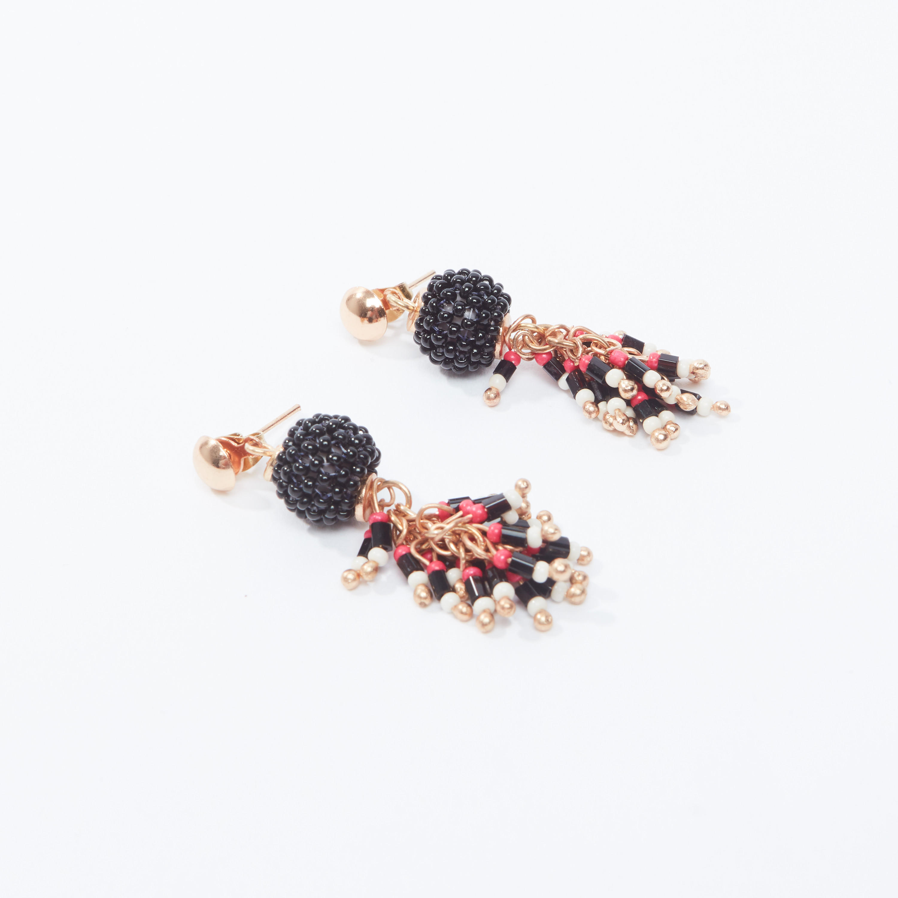 Beaded Dangling Earrings with Pushback Closure-women-watchesandjewellery-jewellery-earrings-image-1