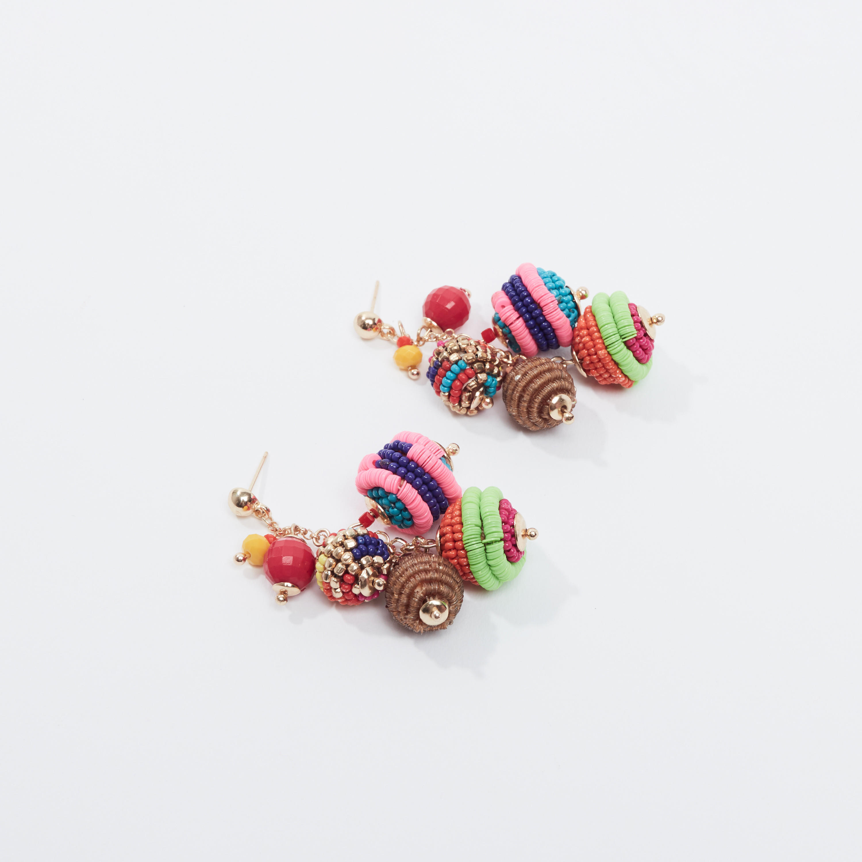 Beaded Dangling Earrings with Pushback Closure-women-watchesandjewellery-jewellery-earrings-image-1