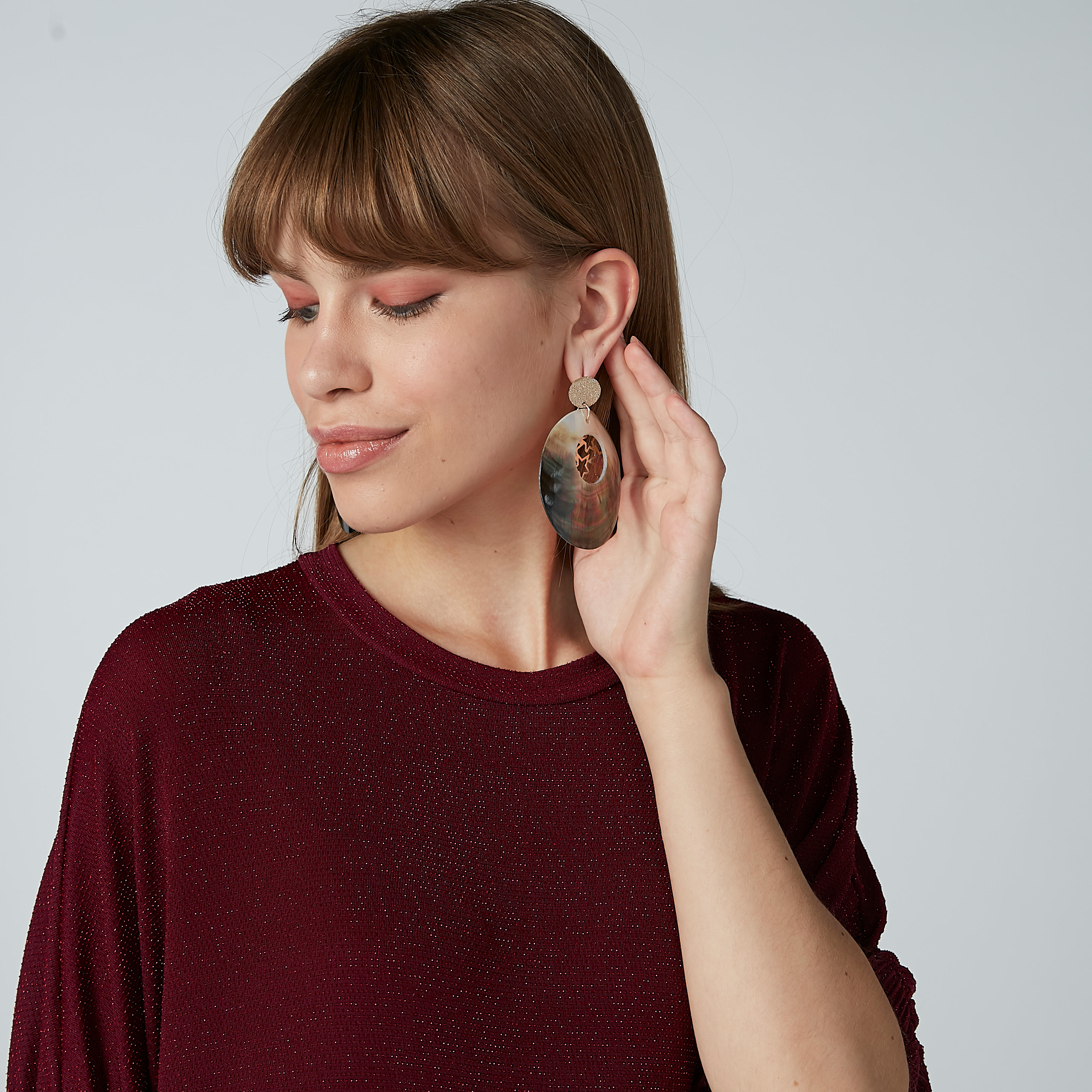 Printed Dangling Earrings with Pushback Closure-women-watchesandjewellery-jewellery-earrings-image-2