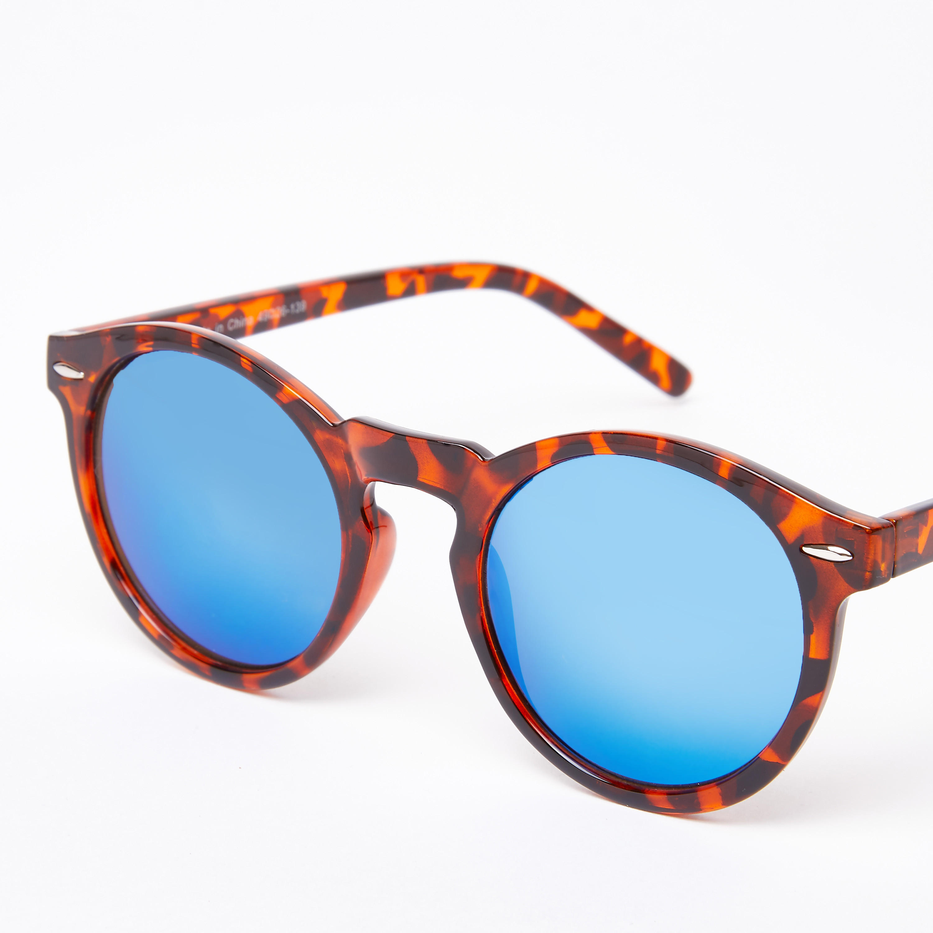 نظّارة شمسية مستديرة بإطار كامل وطبعات حيوانات-women-sunglasses-image-3