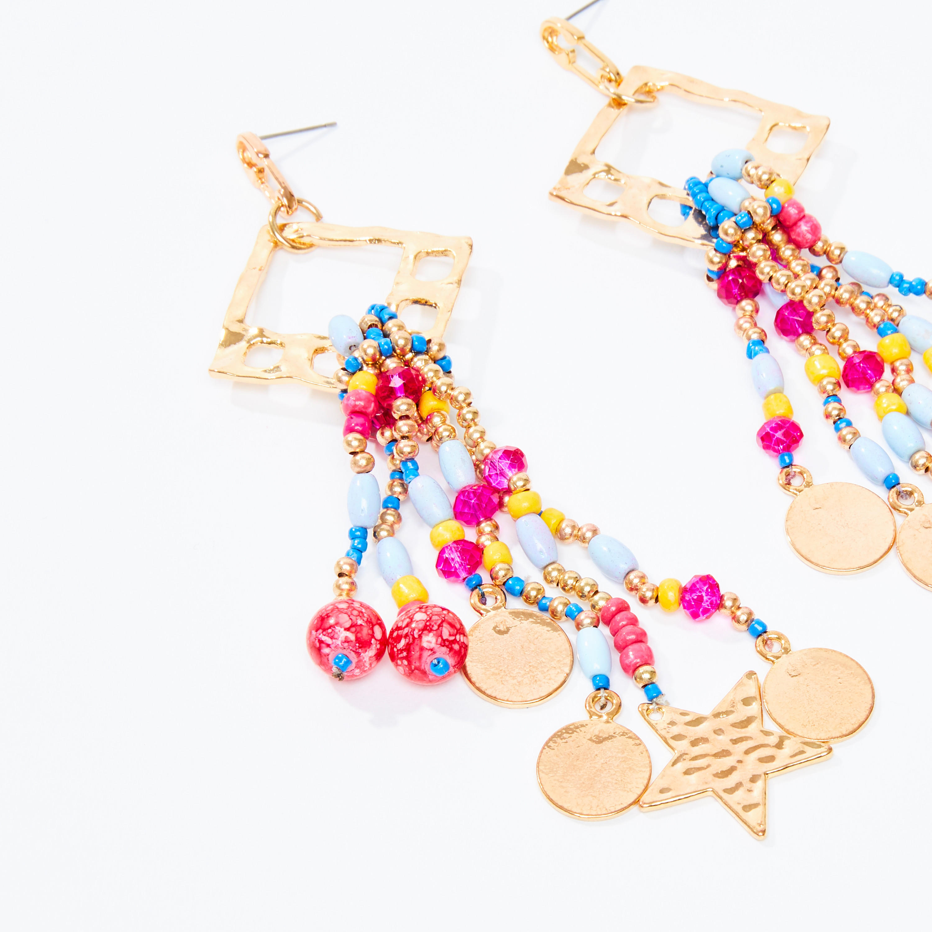 أقراط بدلّاية مزينة بمكبس إغلاق-women-watchesandjewellery-jewellery-earrings-image-1