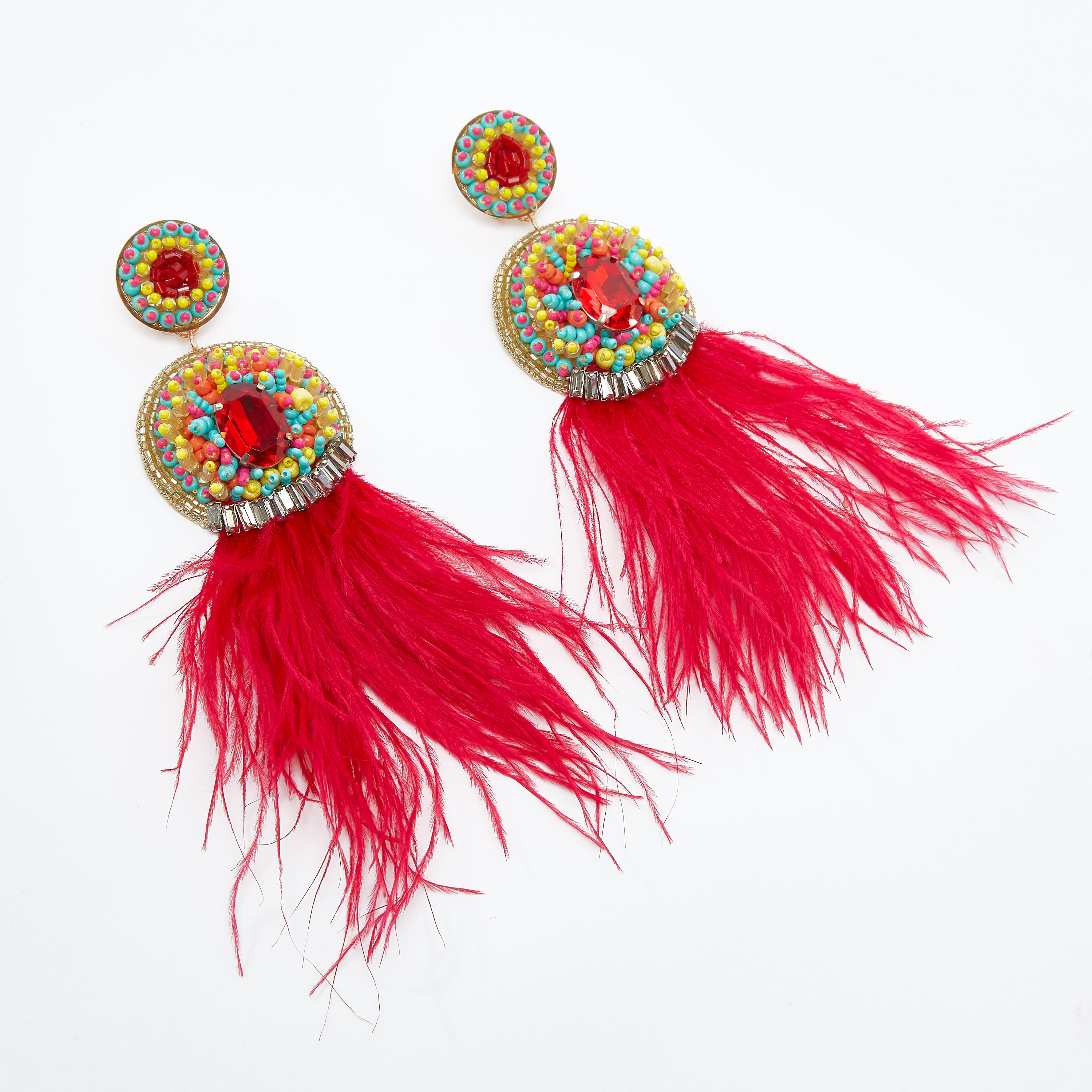 أقراط بدلّاية مزينة بمكبس إغلاق-women-watchesandjewellery-jewellery-earrings-image-1