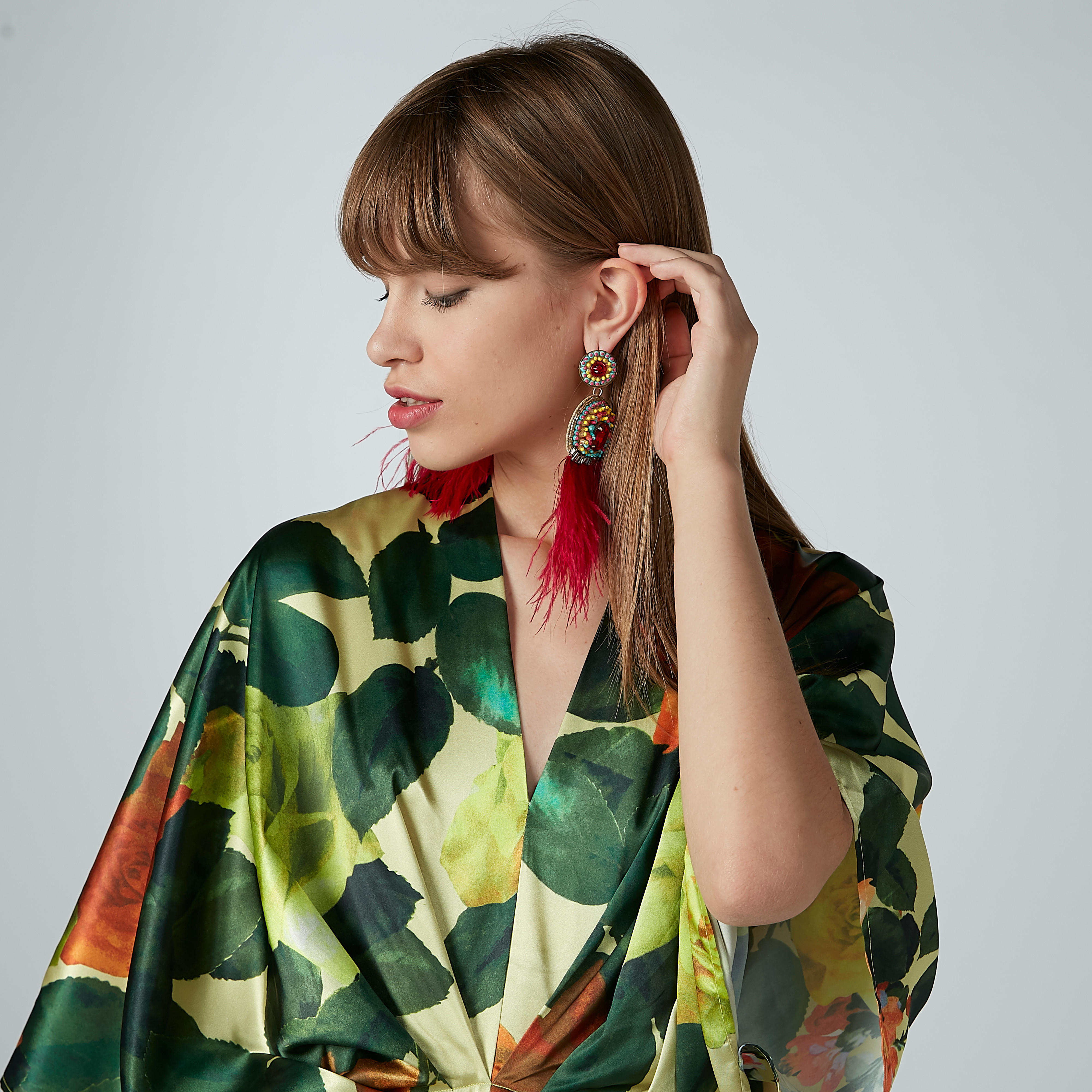 أقراط بدلّاية مزينة بمكبس إغلاق-women-watchesandjewellery-jewellery-earrings-image-2