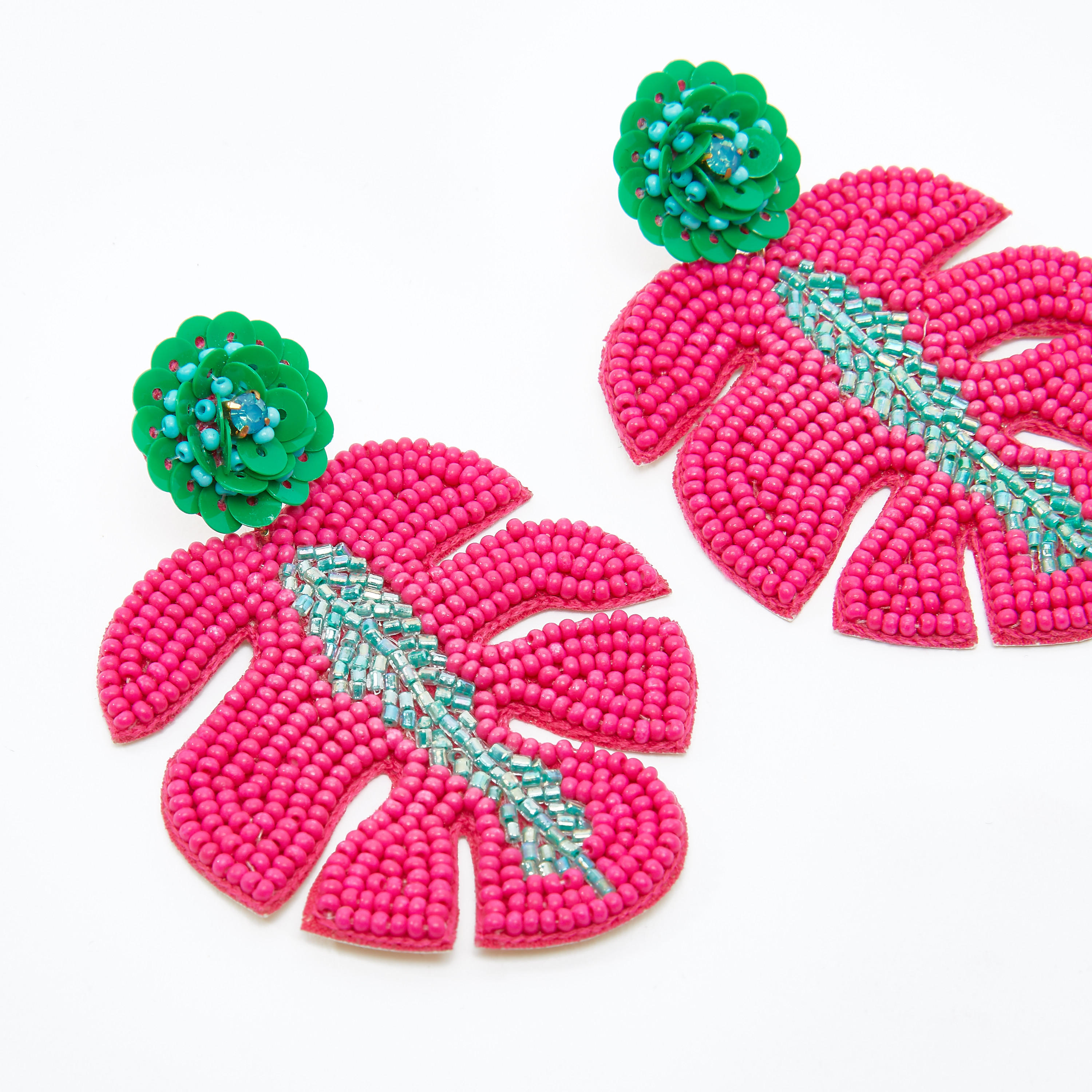 Beaded Dangling Earrings with Pushback Closure-women-watchesandjewellery-jewellery-earrings-image-3