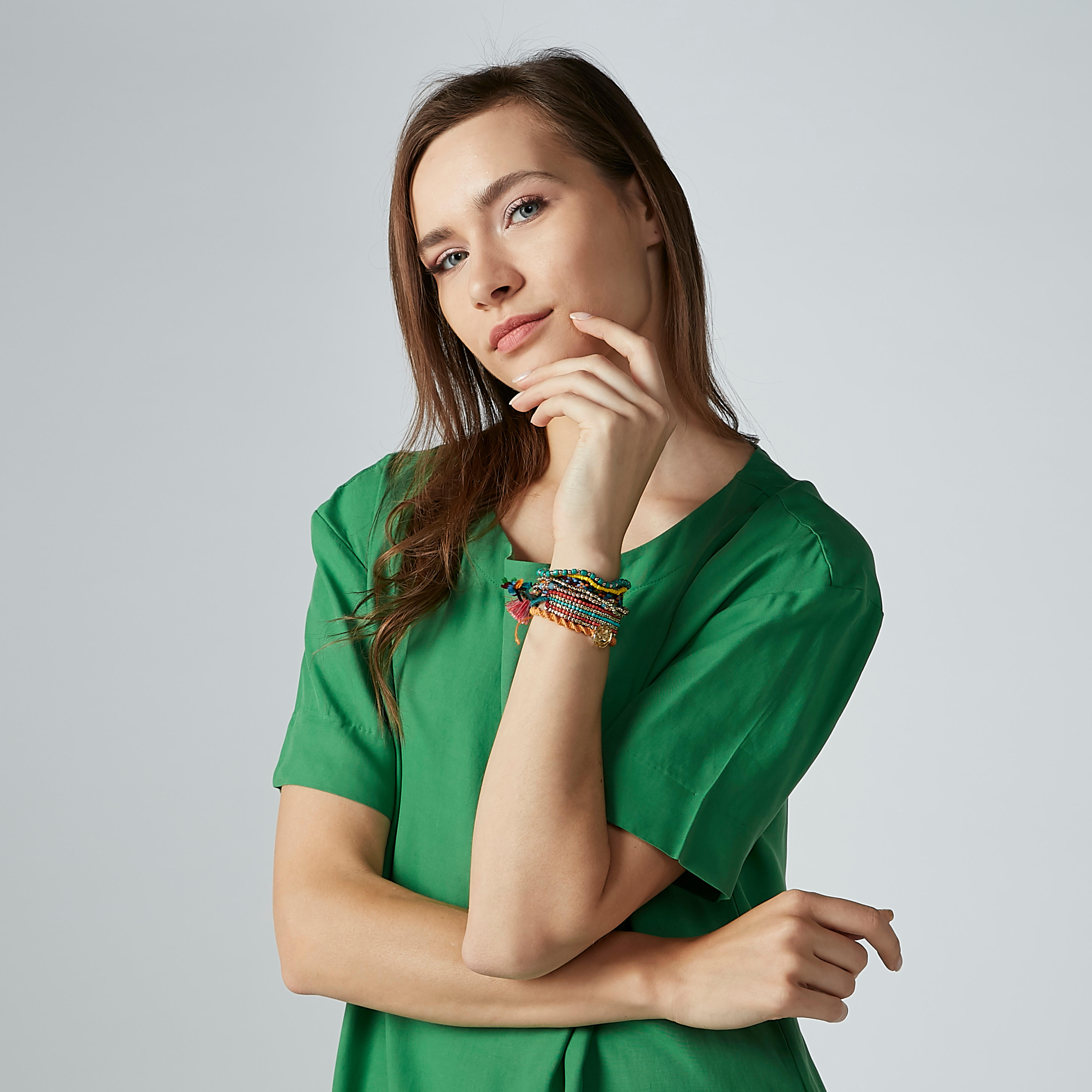أساور خرز بشرّابات - طقم من 7 قطع-women-watchesandjewellery-jewellery-banglesandbracelets-image-2