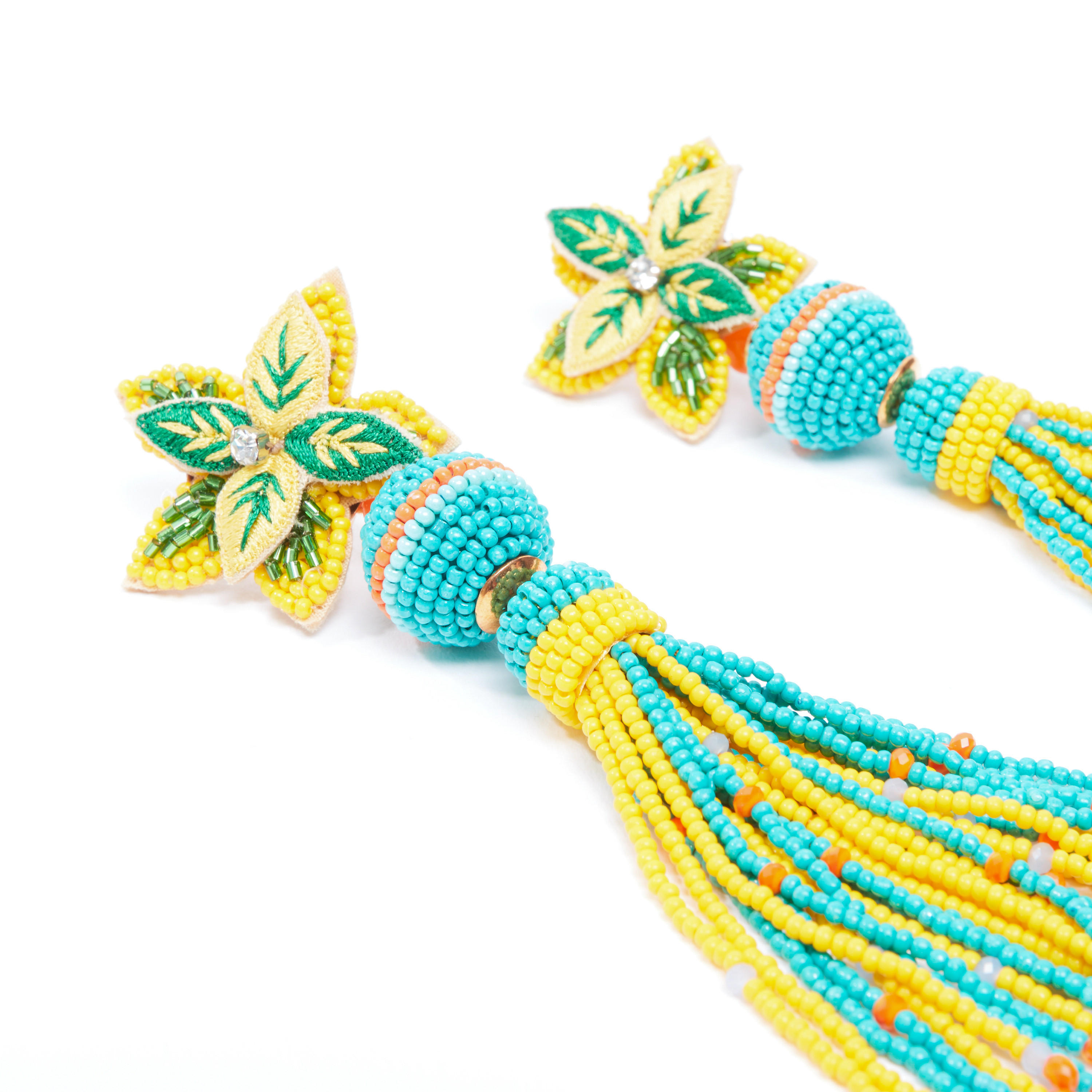 Beaded Dangling Earrings with Pushback Closure-women-watchesandjewellery-jewellery-earrings-image-3