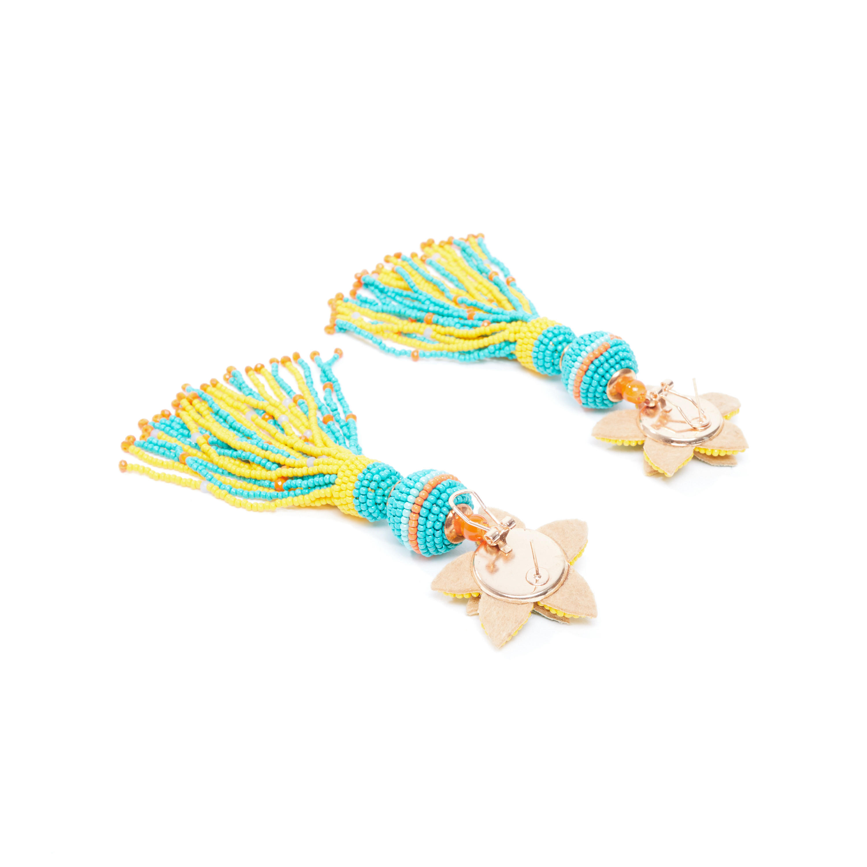 Beaded Dangling Earrings with Pushback Closure-women-watchesandjewellery-jewellery-earrings-image-4