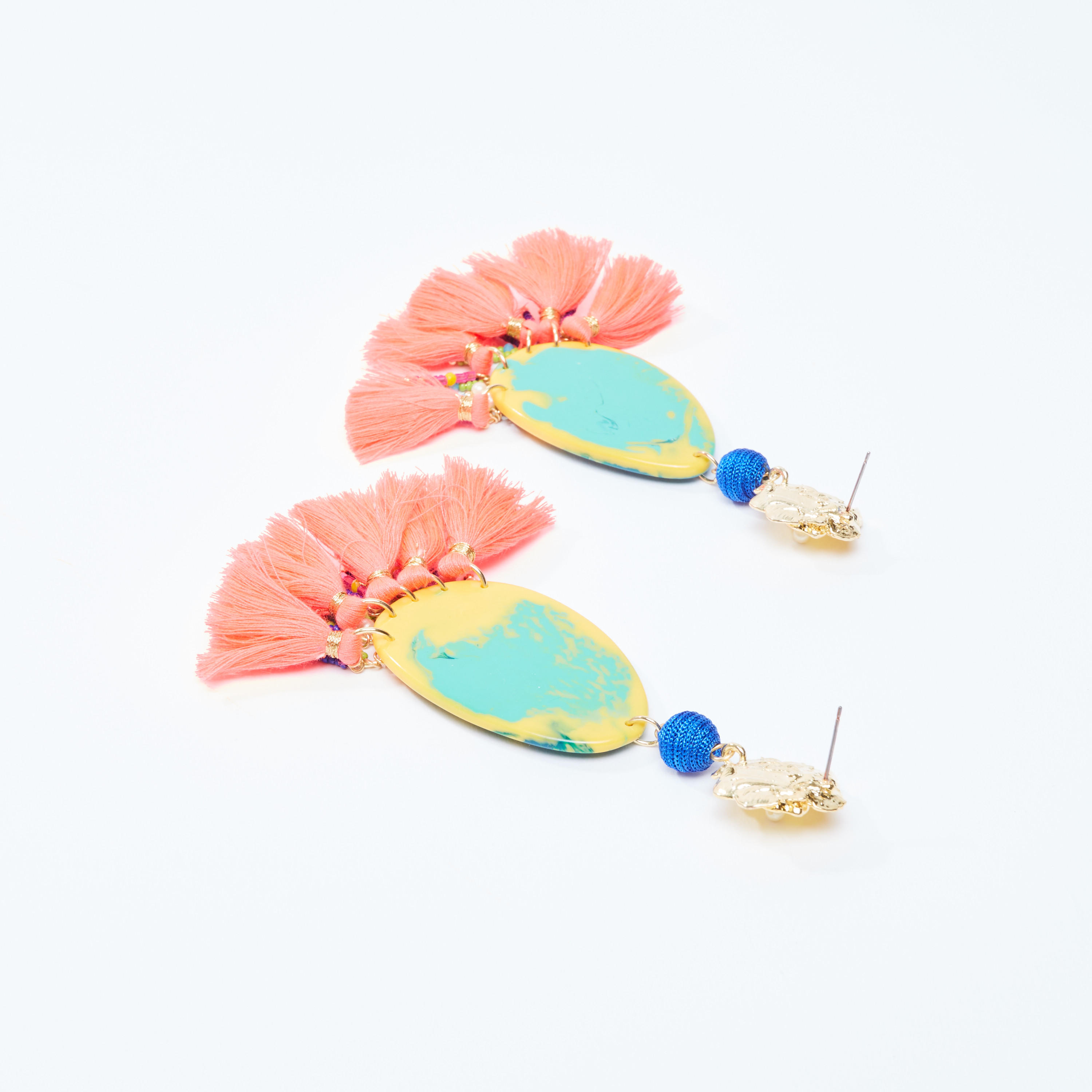 أقراط خرز بشرّابات ومكبس إغلاق-women-watchesandjewellery-jewellery-earrings-image-4