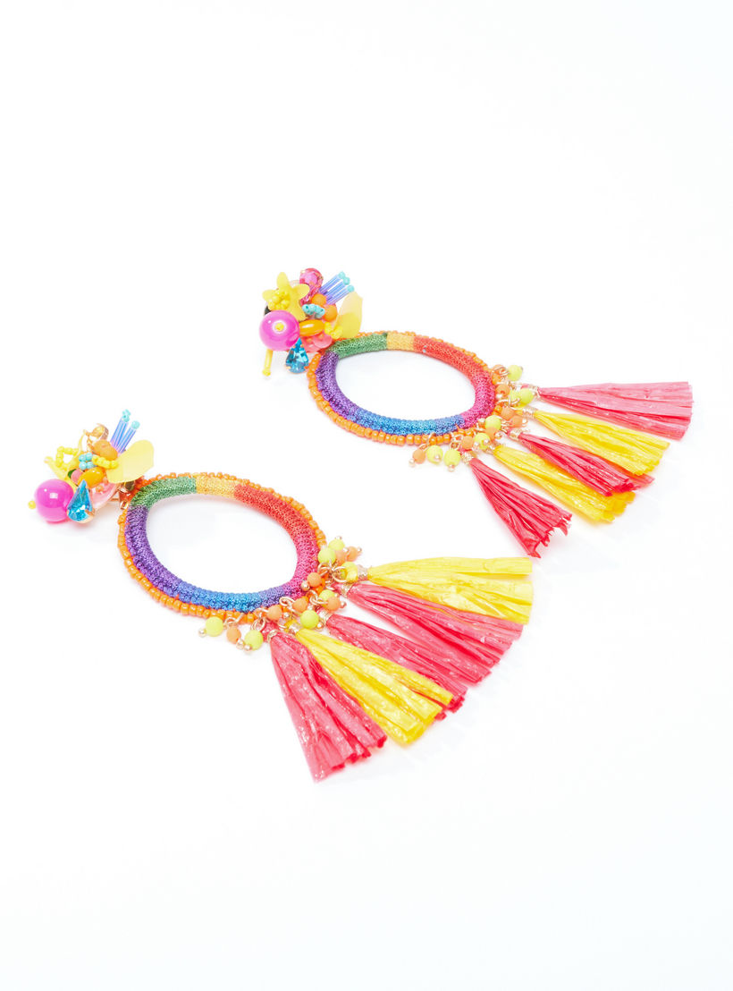 أقراط بدلّاية مزينة بمكبس إغلاق-women-watchesandjewellery-jewellery-earrings-image-4