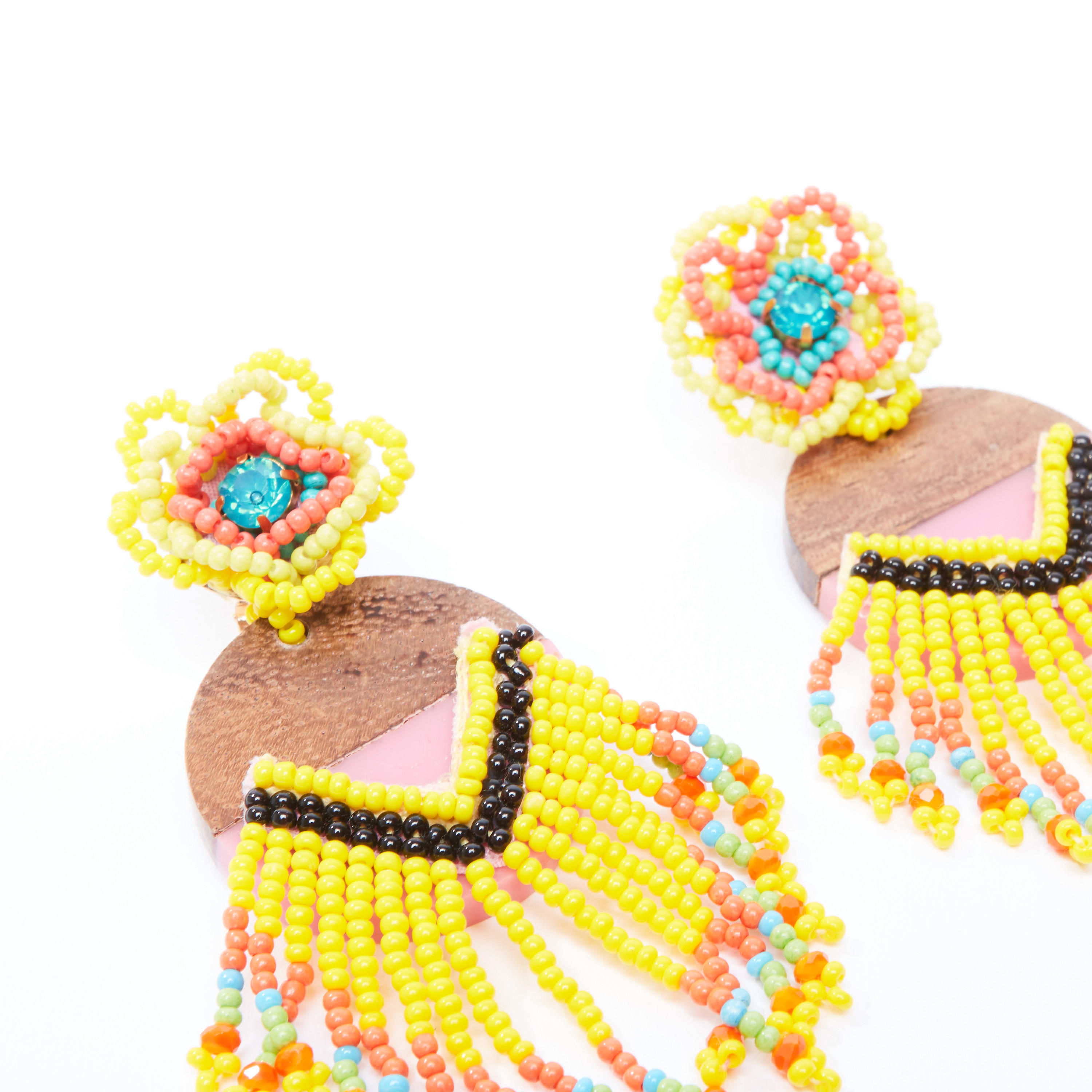 Beaded Dangling Earrings with Pushback Closure-women-watchesandjewellery-jewellery-earrings-image-3
