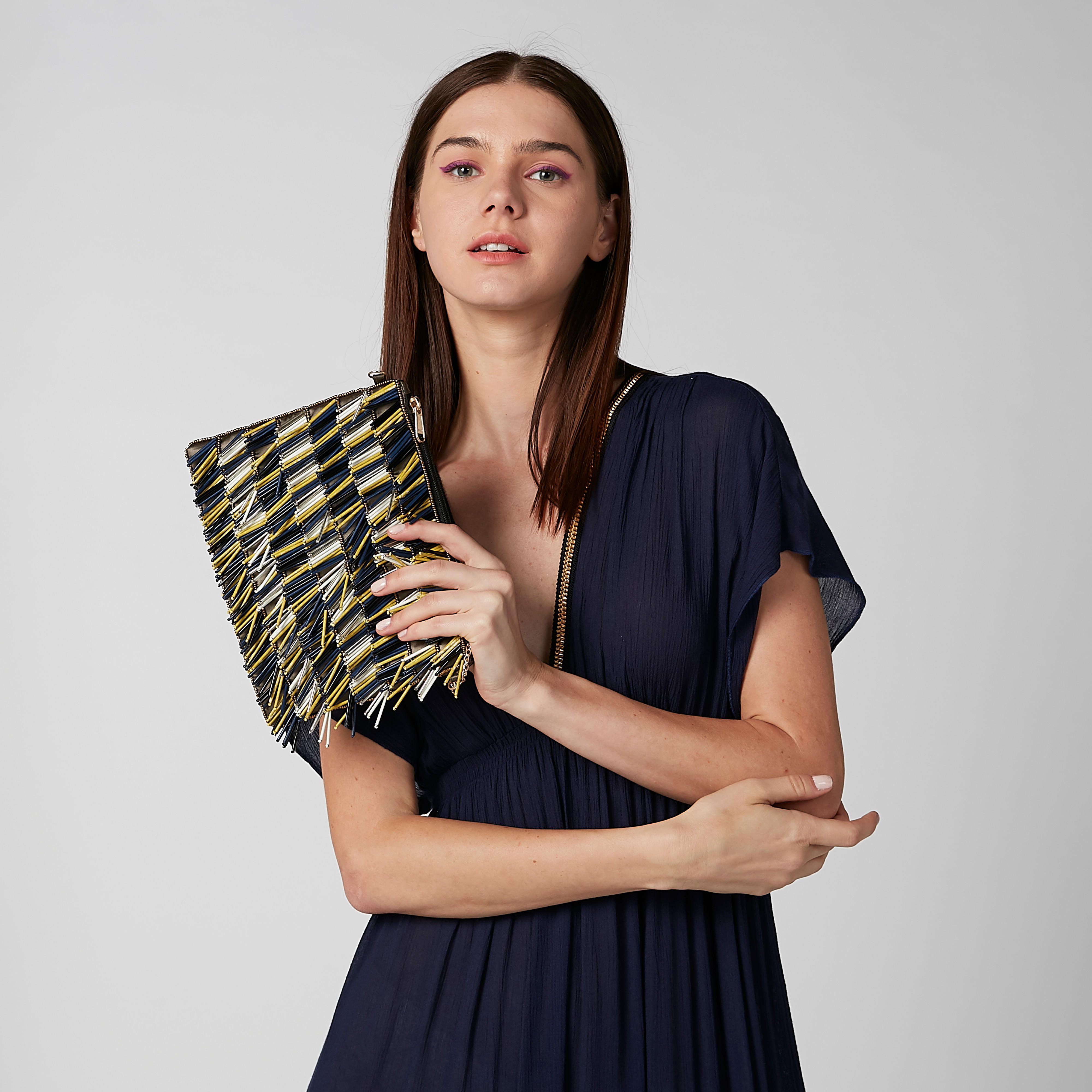 Textured Crossbody Bag with Fringe Detail and Metallic Chain-women-bagsandwallets-handbags-image-2