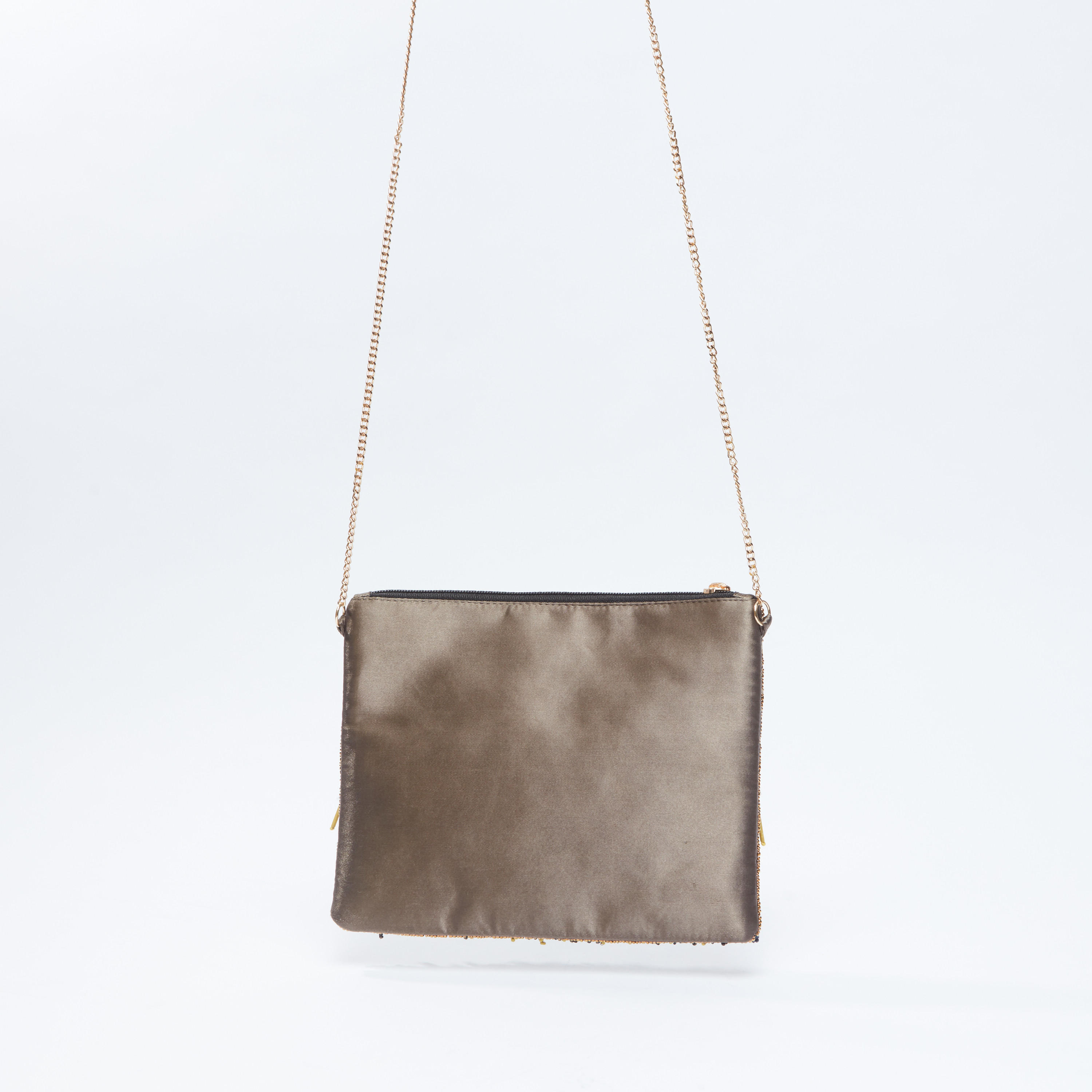 Textured Crossbody Bag with Fringe Detail and Metallic Chain-women-bagsandwallets-handbags-image-3