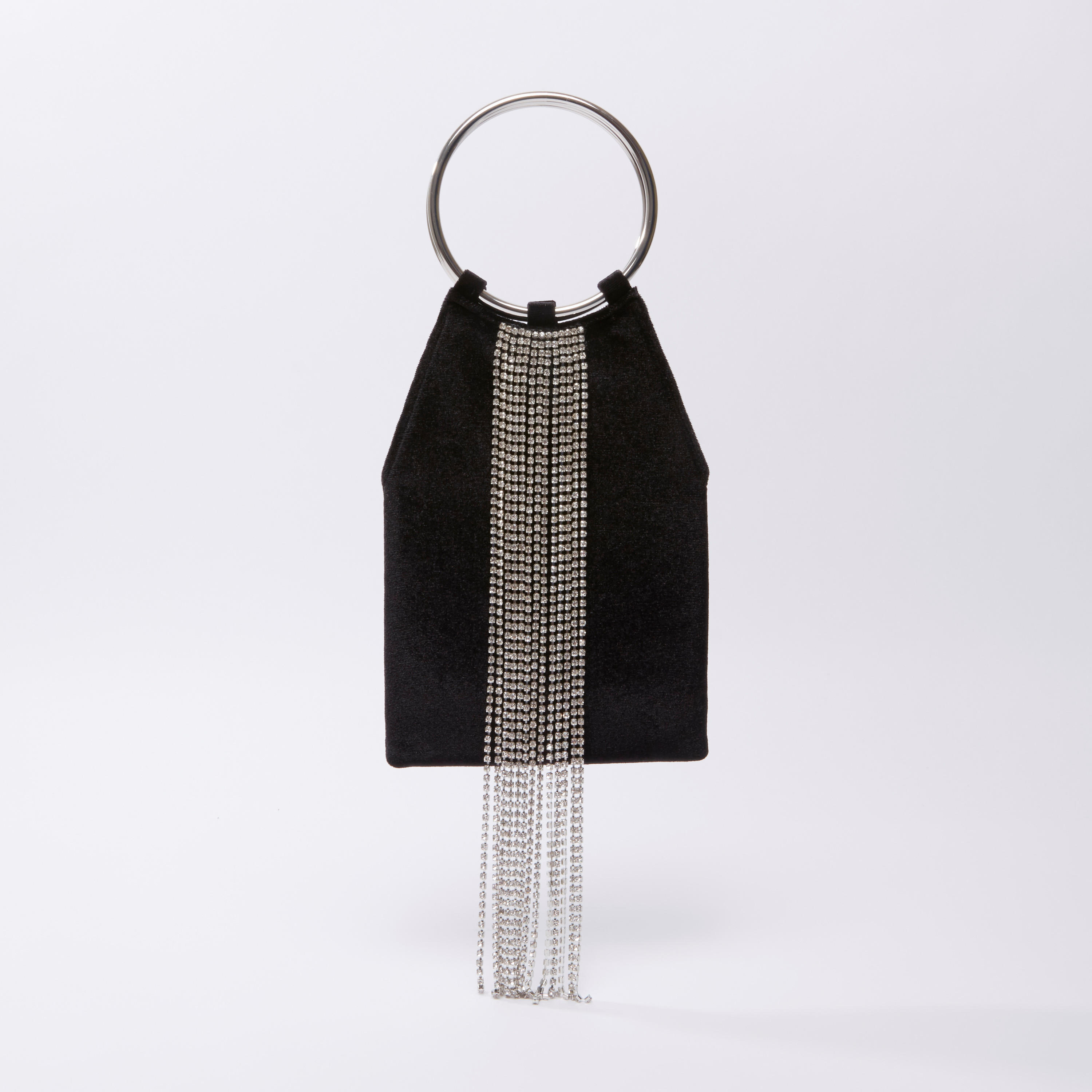 Studded Detail Clutch with Metallic Round Handle-women-bagsandwallets-handbags-image-1