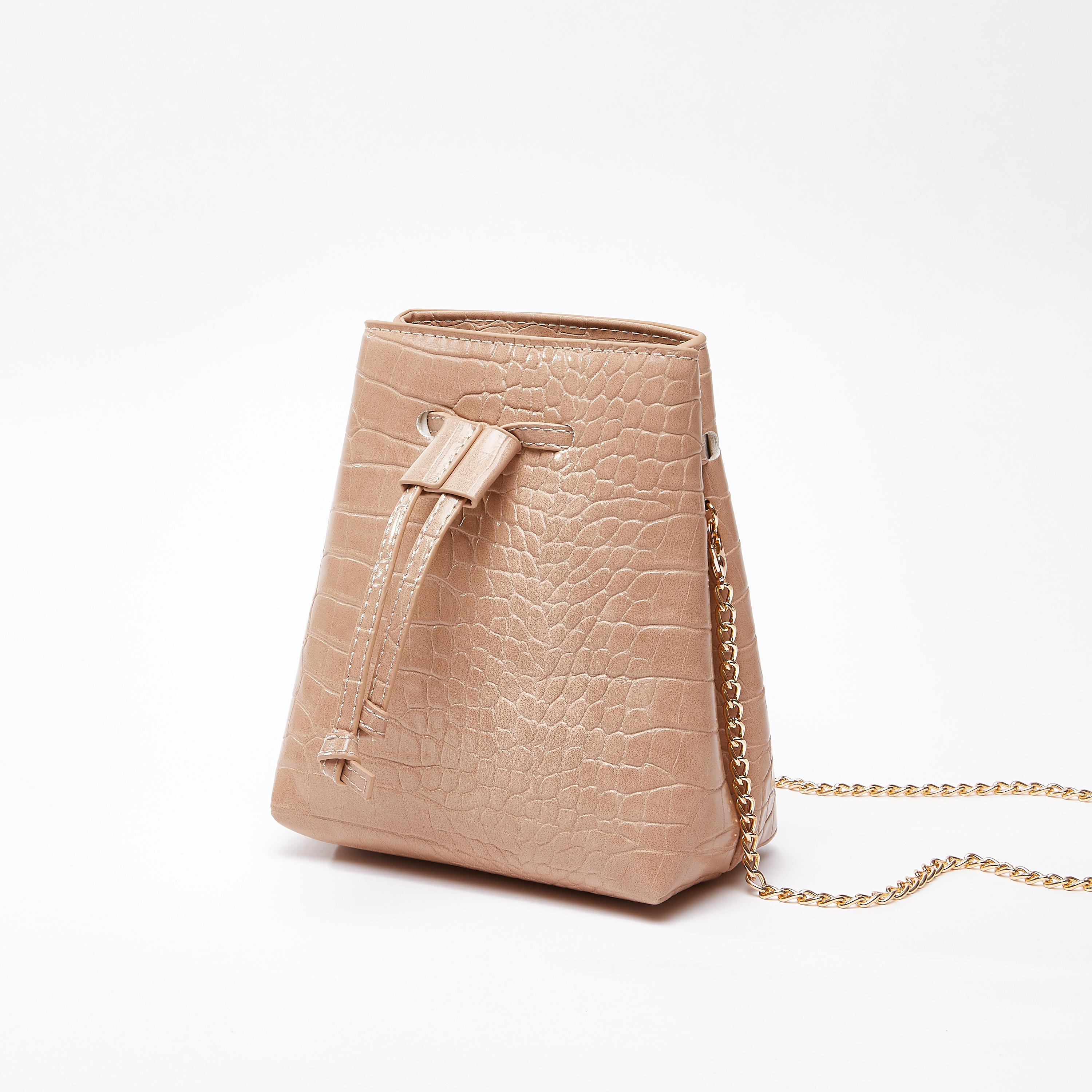 حقيبة كروس بودي بارزة الملمس بإبزيم حزام قابل للتعديل وحمّالة سلسلة-women-bagsandwallets-handbags-image-4