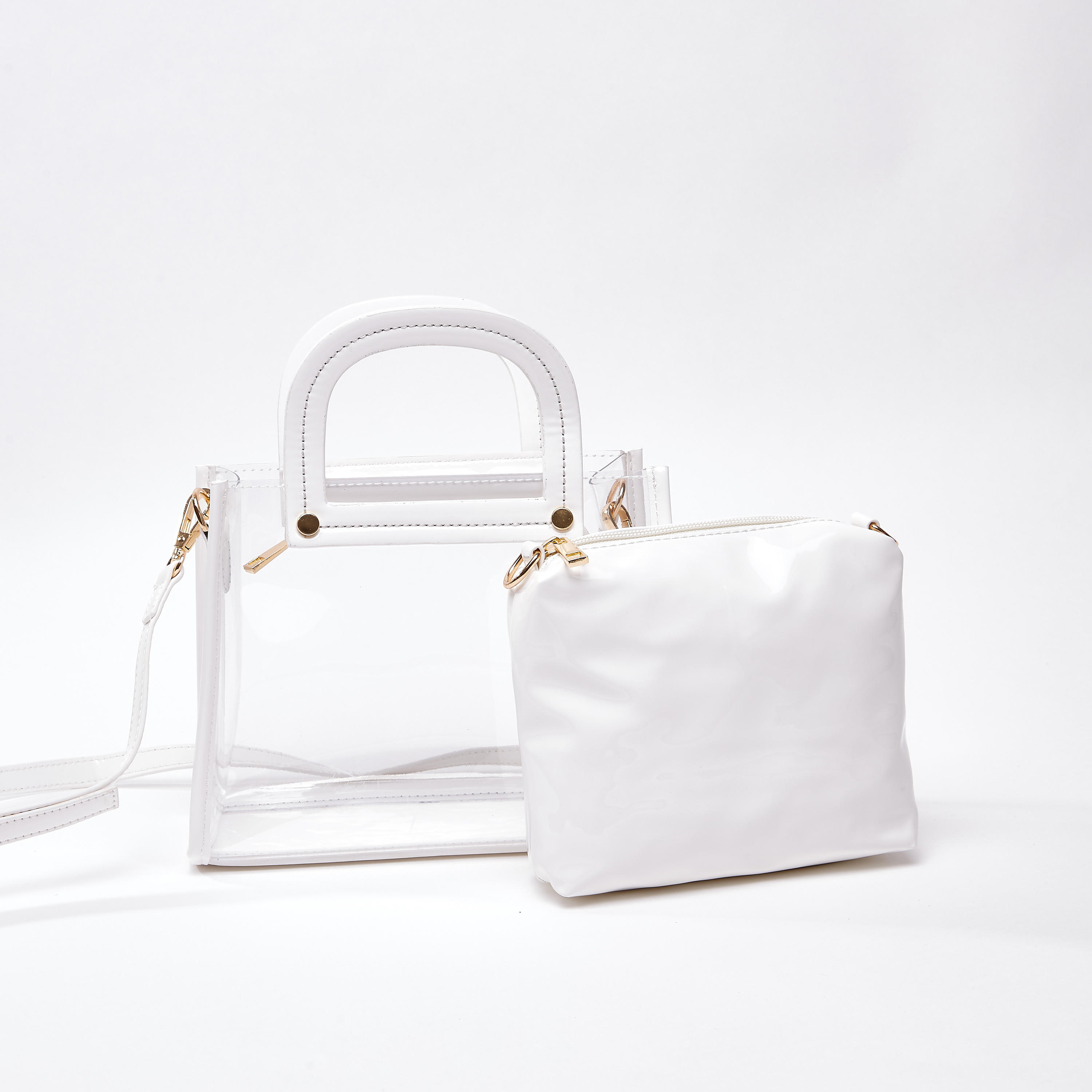 حقيبة بحمّالة شفّافة ومقابض مزدوجة وحزام قابل للفصل-women-bagsandwallets-handbags-image-2