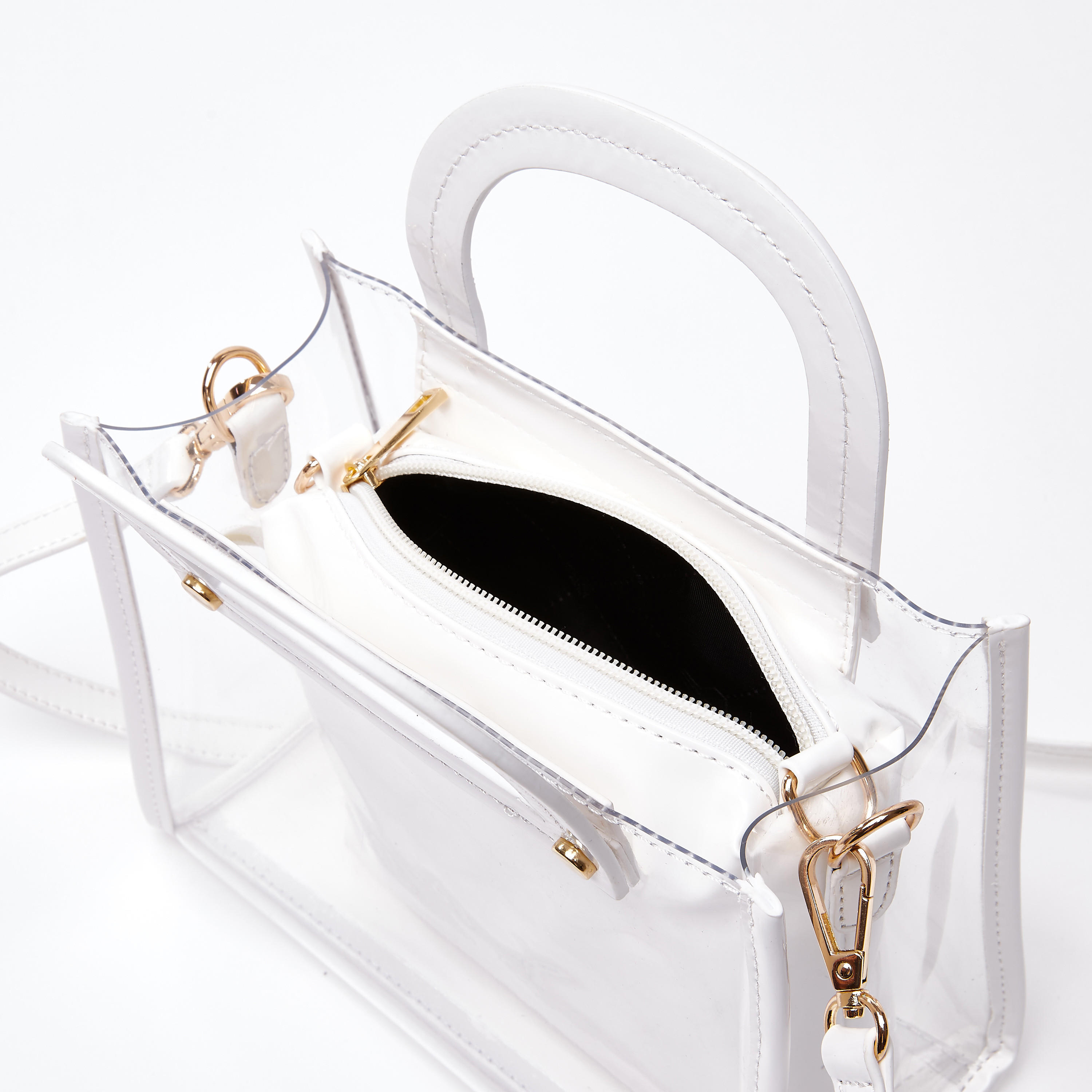 حقيبة بحمّالة شفّافة ومقابض مزدوجة وحزام قابل للفصل-women-bagsandwallets-handbags-image-1