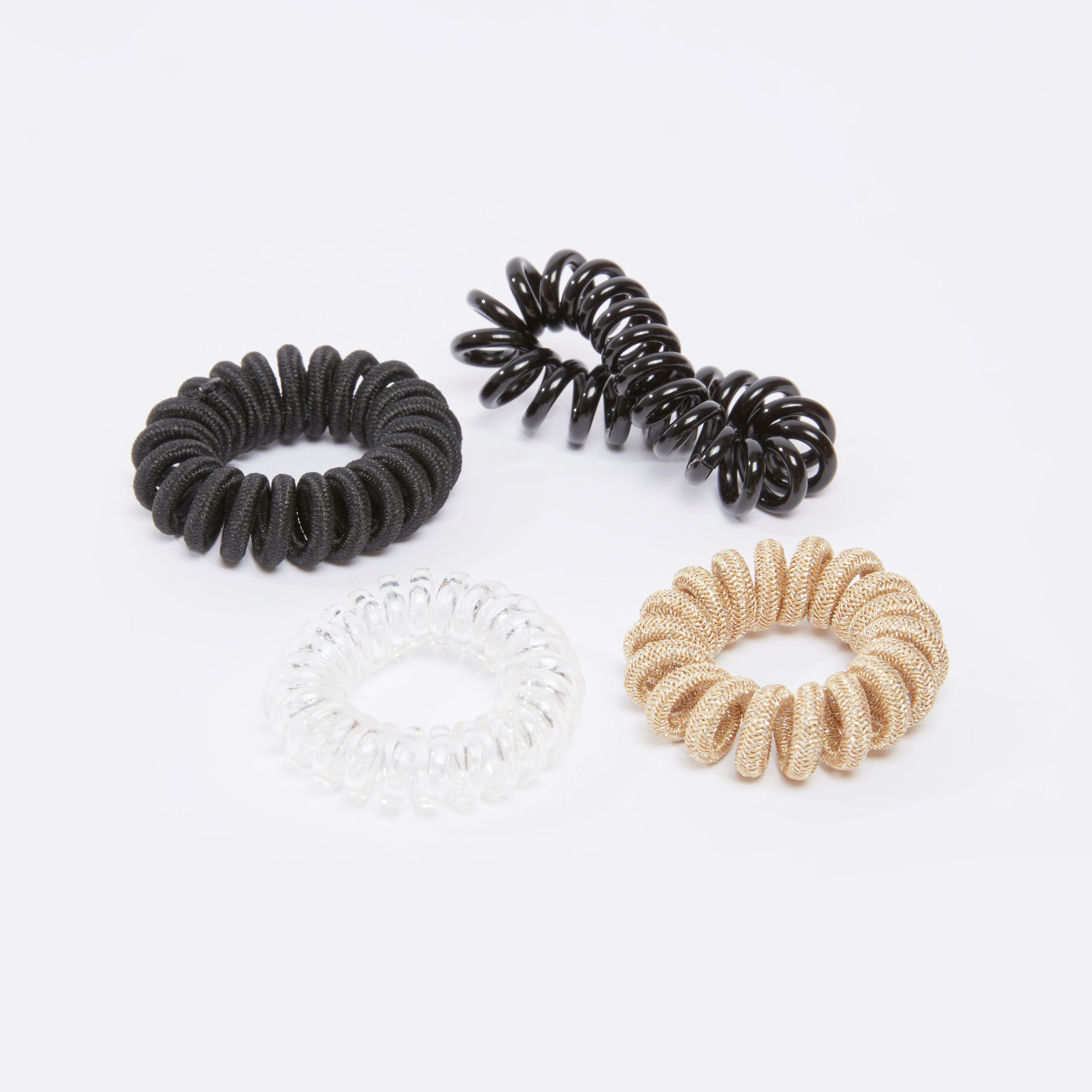 ربطة شعر حلزونية سادة - طقم من 4 قطع-women-hairaccessories-image-3