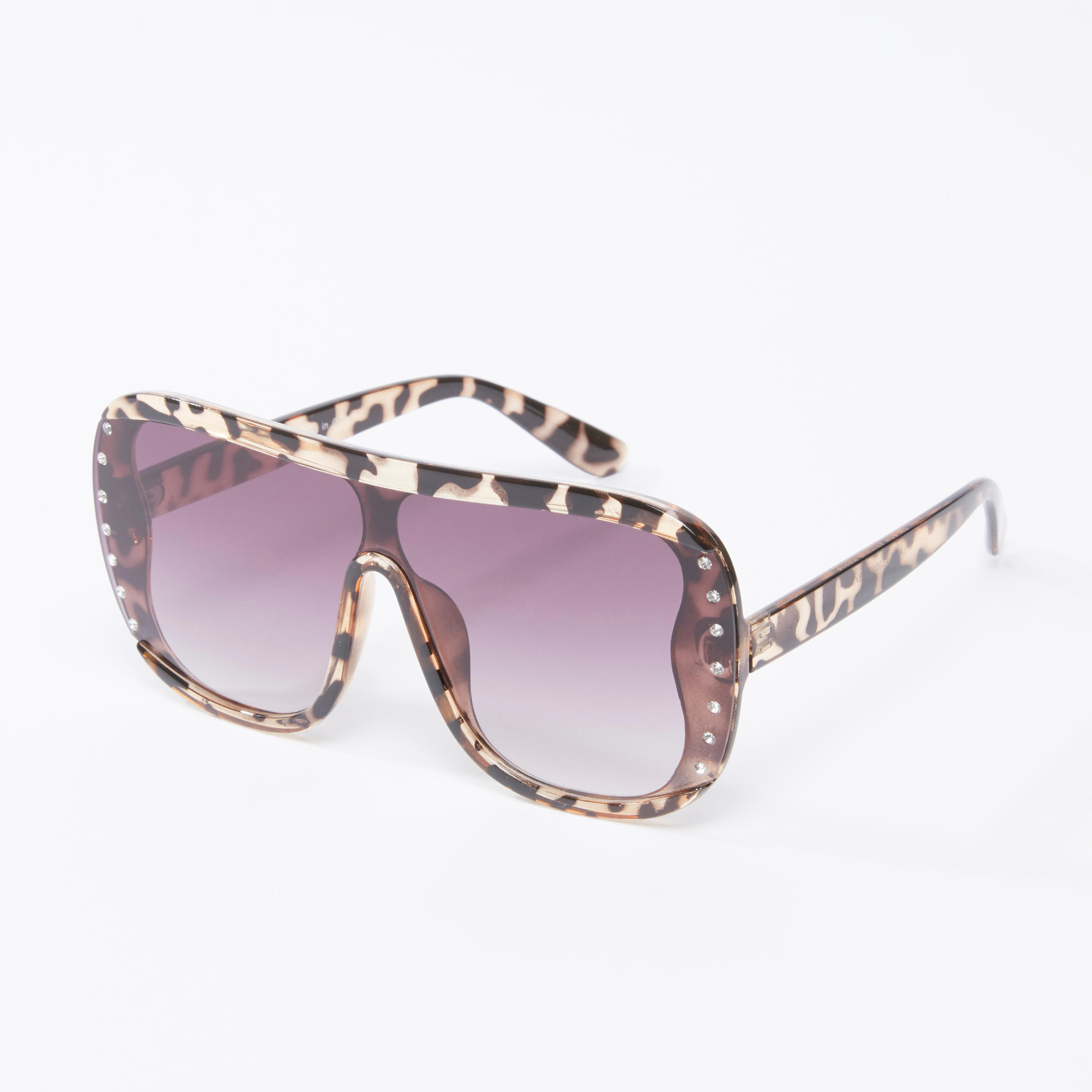 نظّارة شمسية بإطار كامل مطبوع ووسادات للأنف-women-sunglasses-image-1