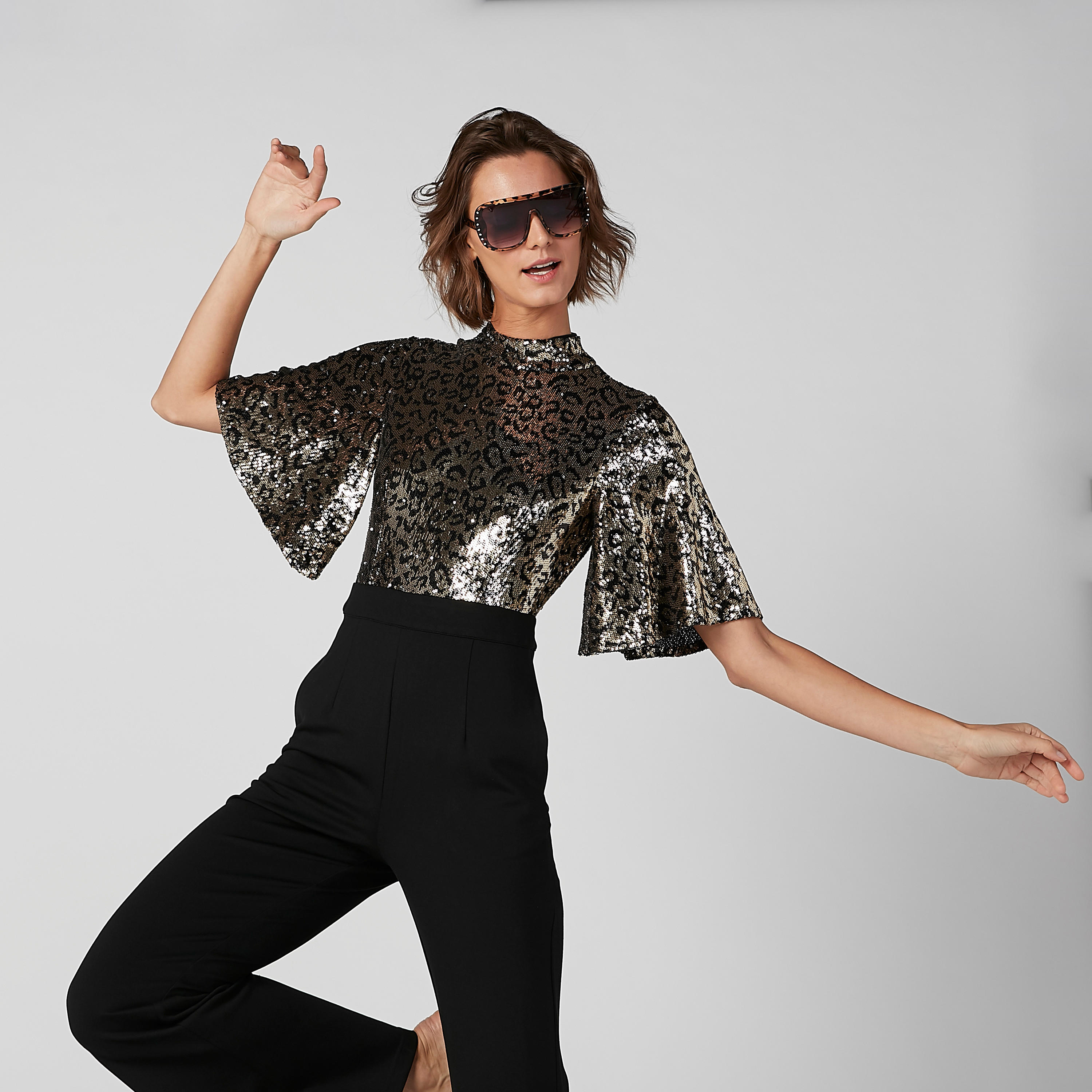 نظّارة شمسية بإطار كامل مطبوع ووسادات للأنف-women-sunglasses-image-2