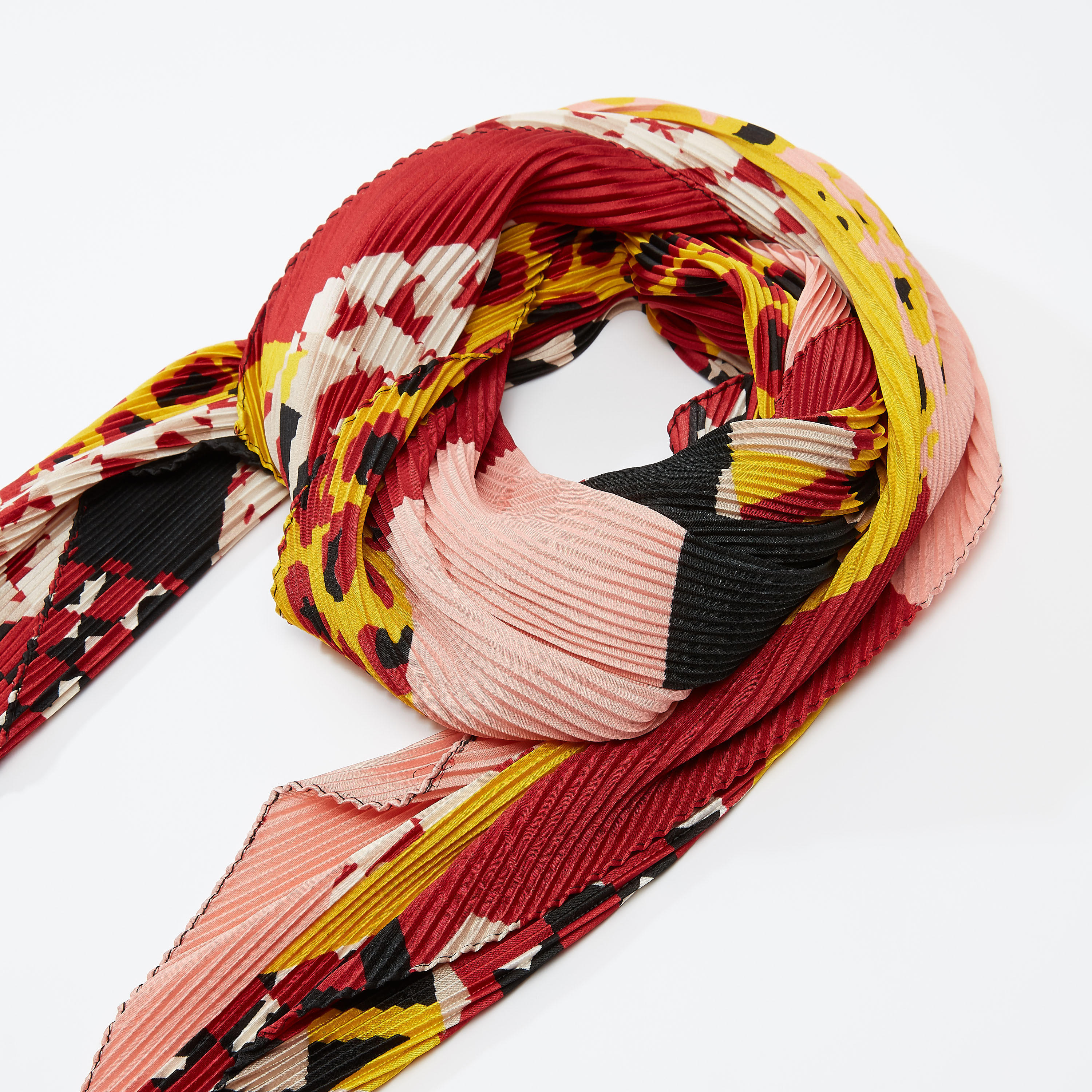Printed Scarf with Pleat Detail-women-clothingaccessories-scarves-image-1