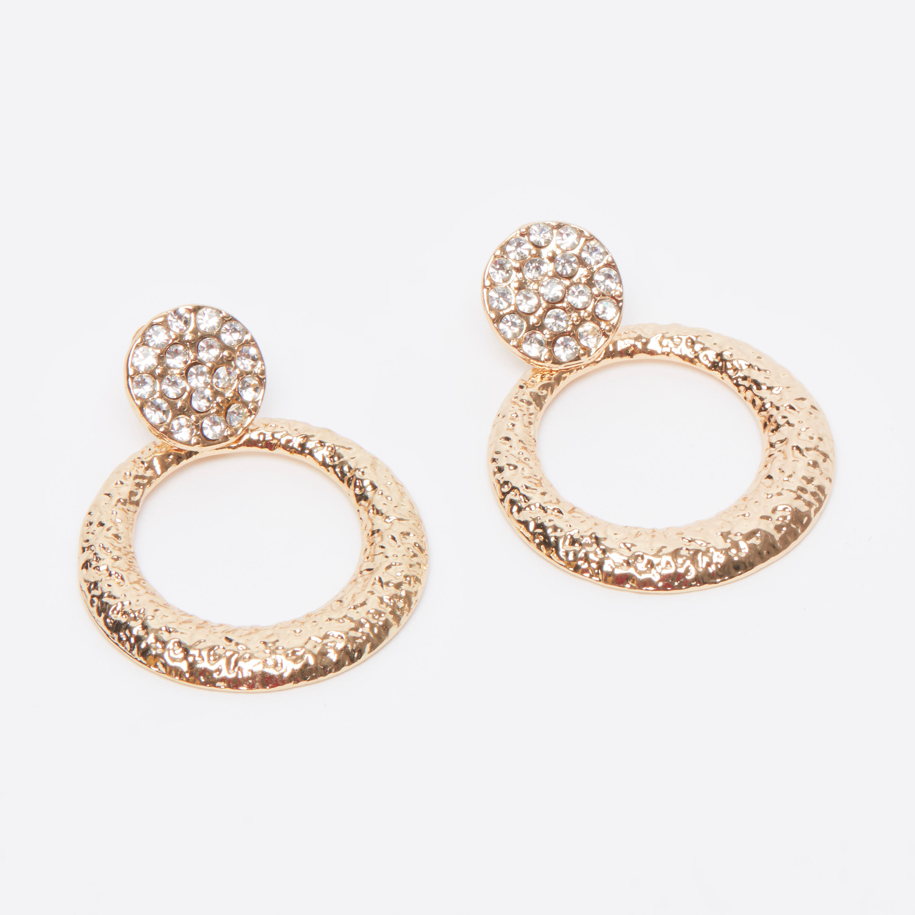 أقراط مرصّعة بدلّاية ومكبس إغلاق-women-watchesandjewellery-jewellery-earrings-image-1
