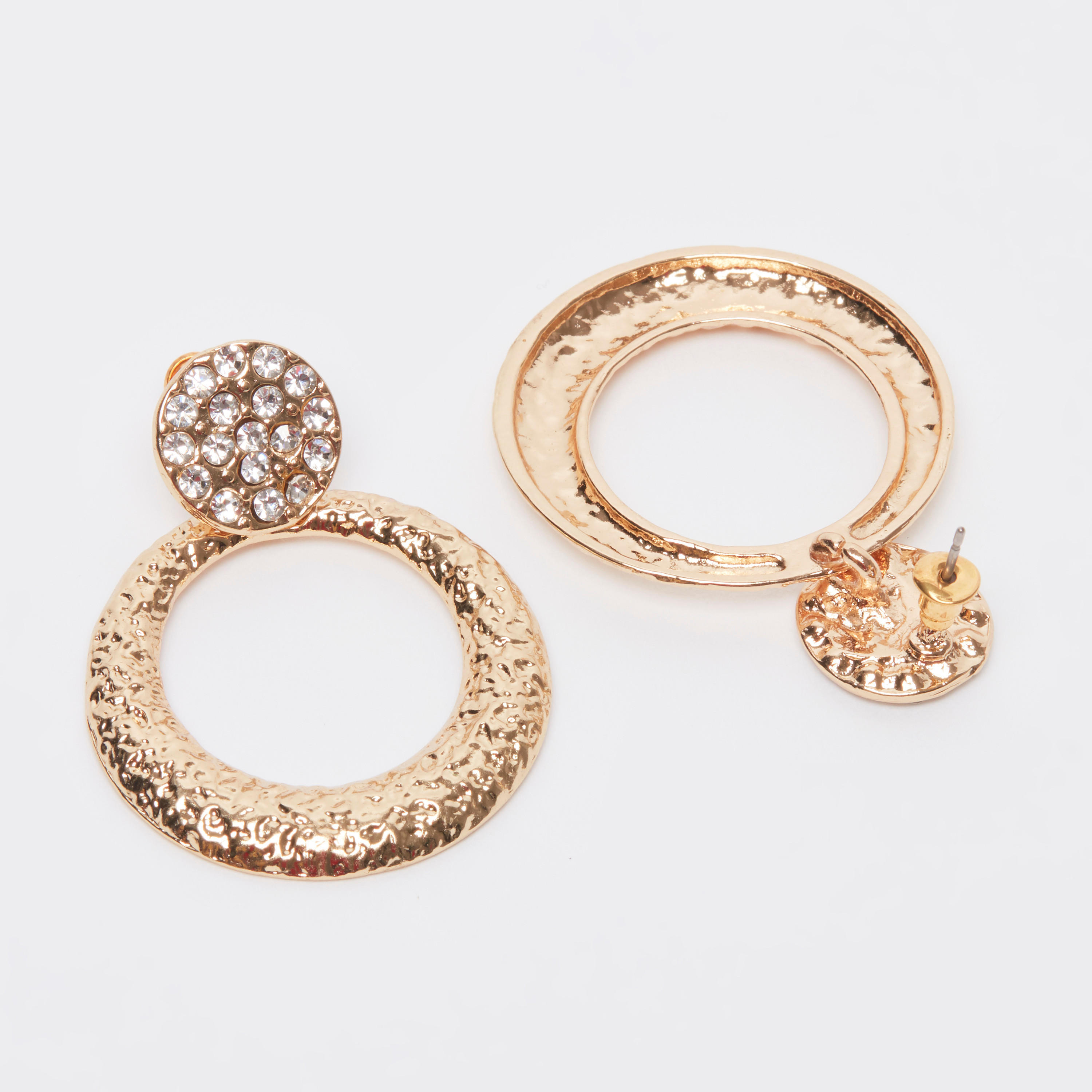أقراط مرصّعة بدلّاية ومكبس إغلاق-women-watchesandjewellery-jewellery-earrings-image-3