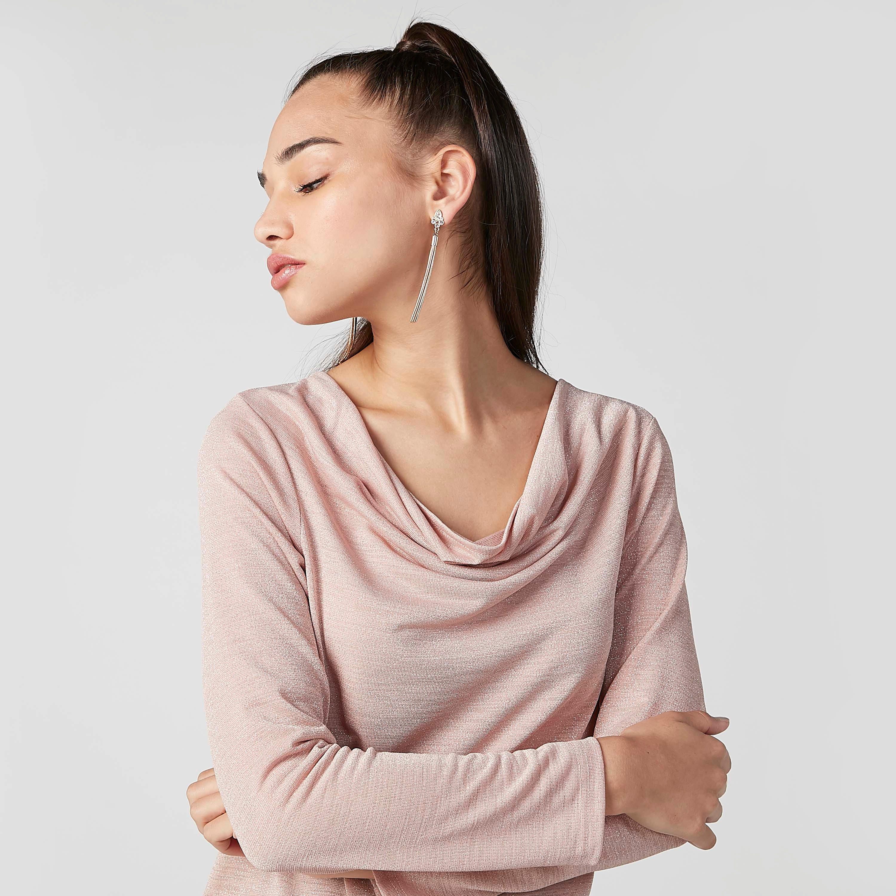 أقراط مرصّعة بدلّاية ومكبس إغلاق-women-watchesandjewellery-jewellery-earrings-image-2