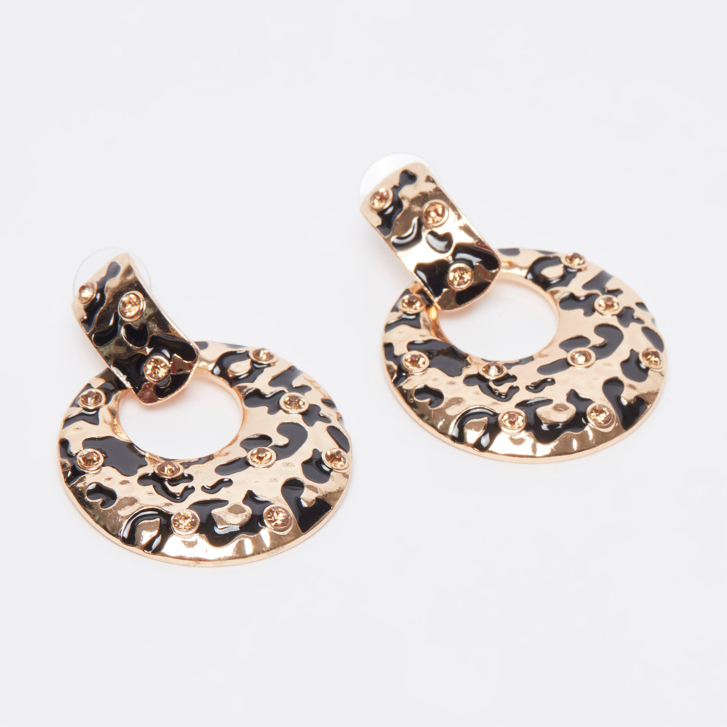 Studded Dangling Earrings with Pushback Closure-women-watchesandjewellery-jewellery-earrings-image-1