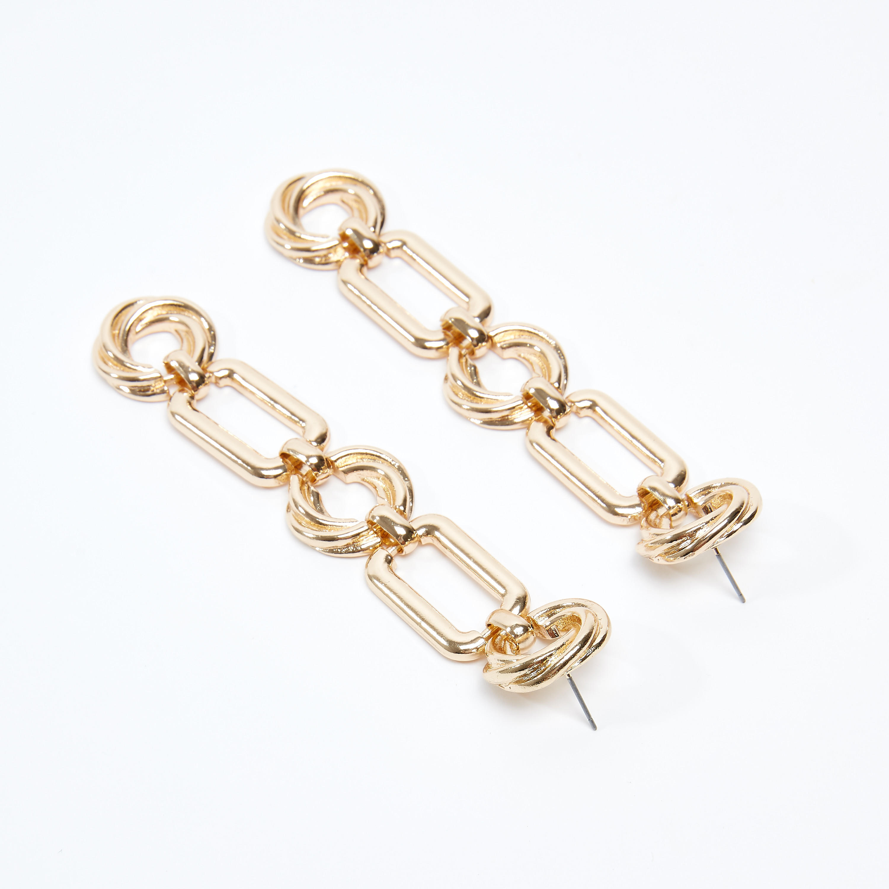 Metallic Dangling Earrings with Pushback Closure-women-watchesandjewellery-jewellery-earrings-image-4