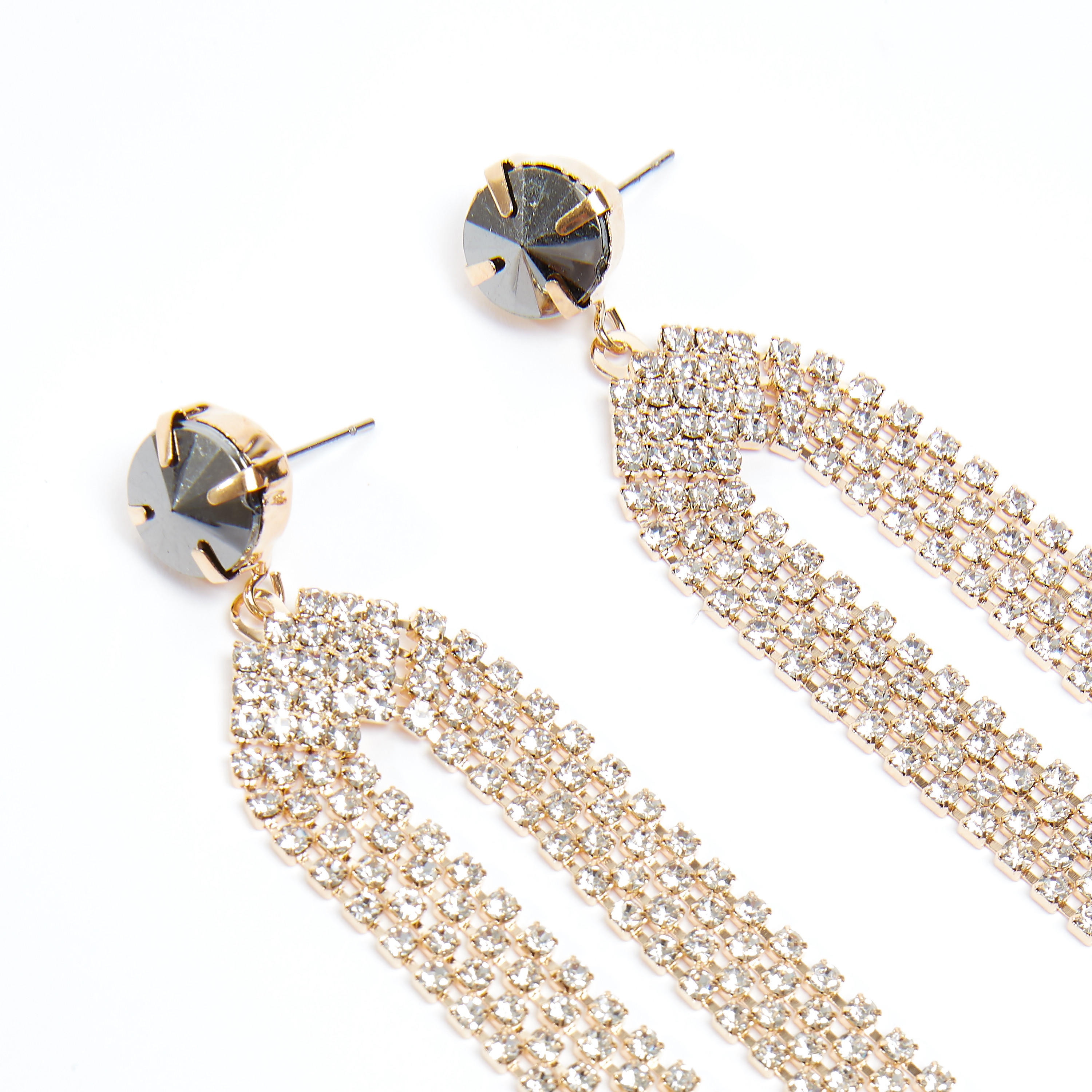 Embellished Dangling Earrings with Pushback Closure-women-watchesandjewellery-jewellery-earrings-image-3